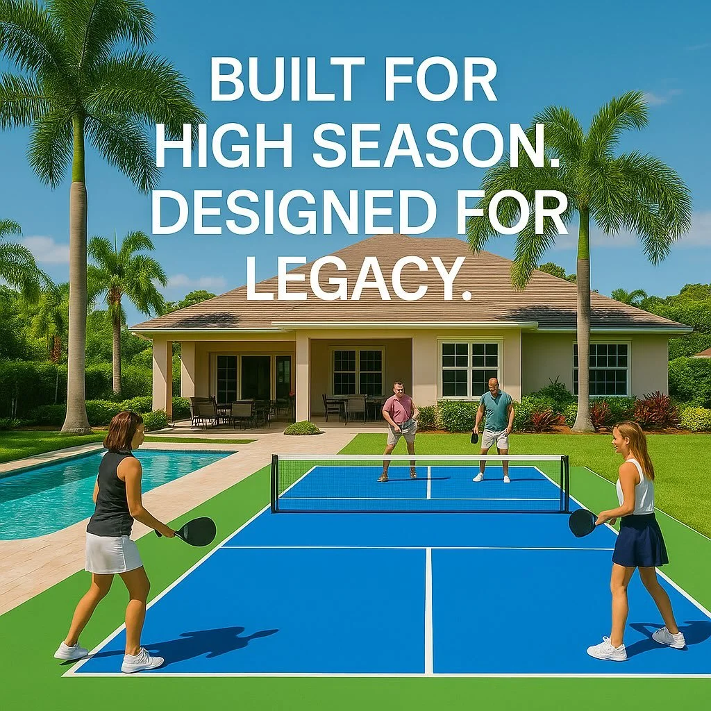🏖️ High Season is here.

And the smartest homeowners in Naples, Bonita, and Fort Myers are upgrading more than just their landscaping.

They&rsquo;re building custom pickleball courts that:

✔️ Increase property value
✔️ Attract guests &amp; buyers
