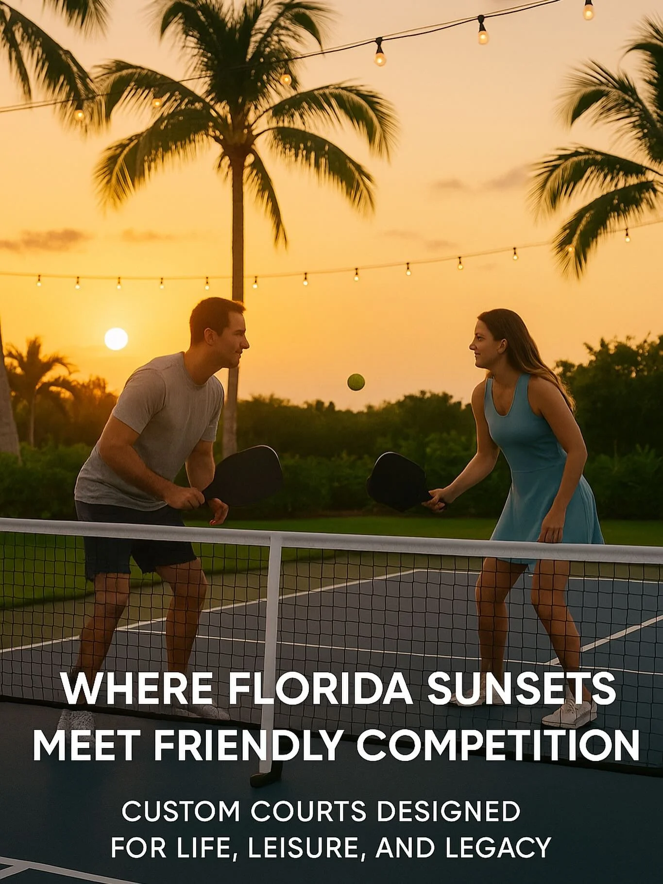 Where Florida sunsets meet friendly competition 🌴☀️
Custom courts designed for life, leisure, and legacy. #SWFL #LuxuryLifestyle #OutdoorLiving #WeBuildTheGame #Pickleball #pickleballswfl