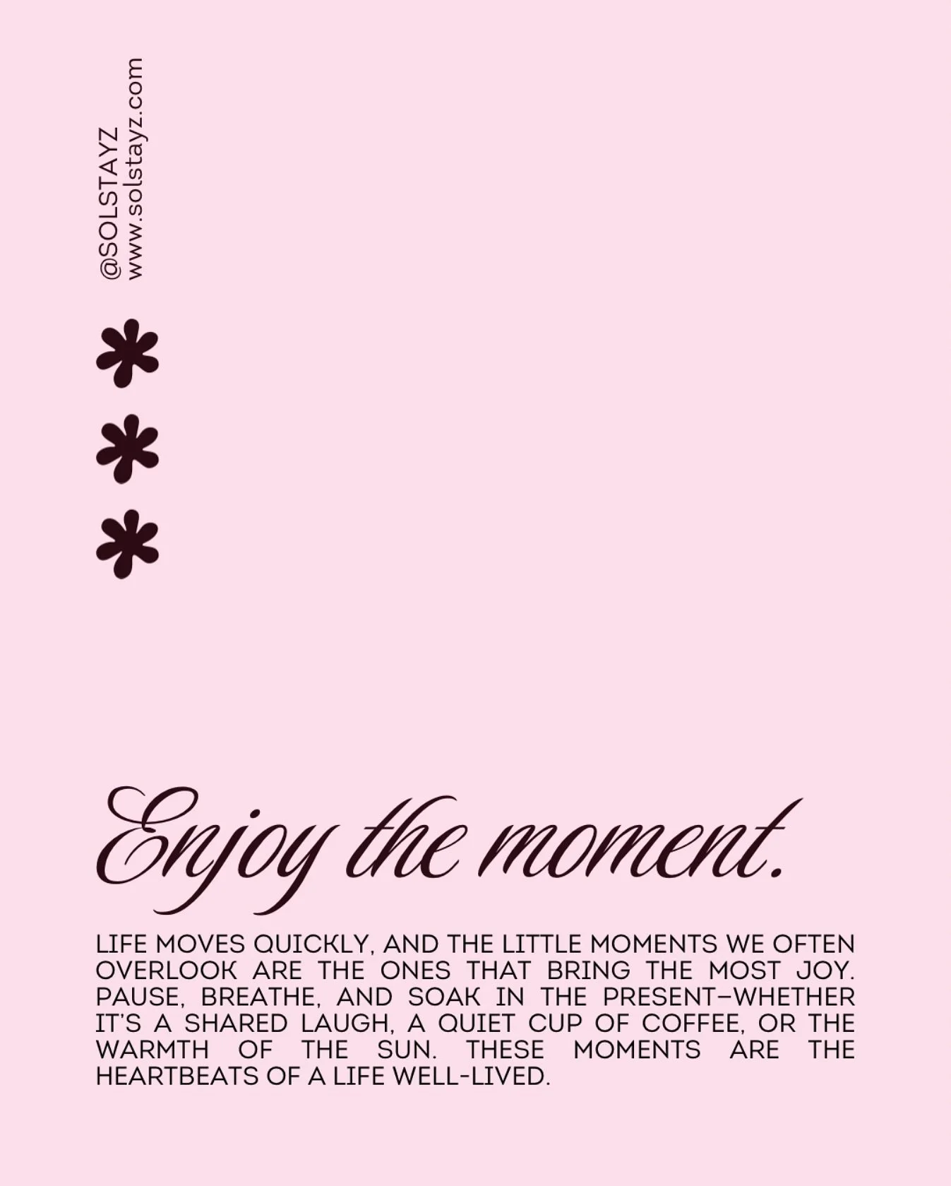 ✷ SOLSTAYZ ✷ Built for you to enjoy the moment. 😌✨ #beherenow 

#slowdown #bepresent #bestill #expressgratitude #reflect #pause #enjoylife #letitsinkin #stayawhile #vacation #familyvacay #solotrip #girlstrip #travel #adventure 

✷ @solstayz ✷