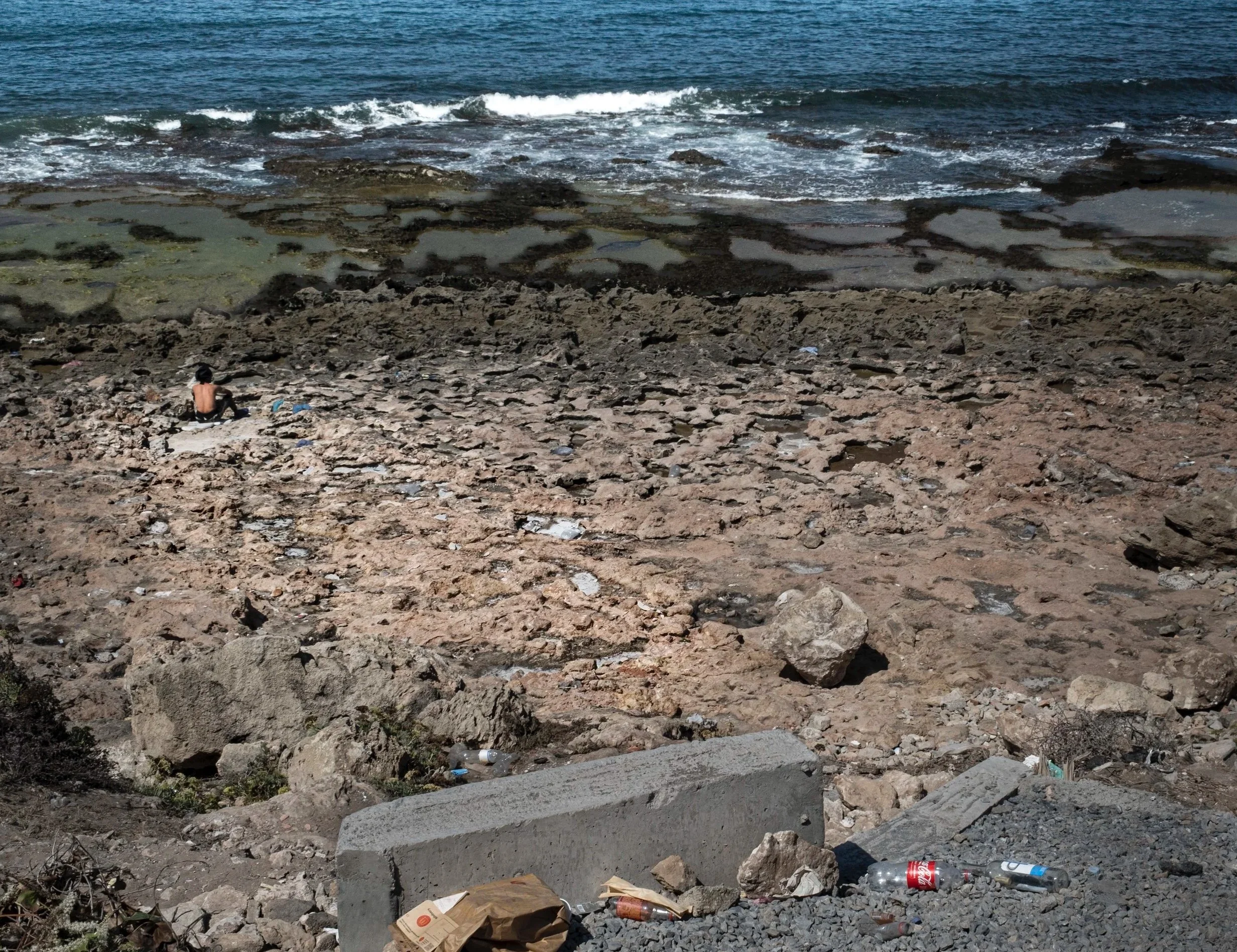 Beach Trash, Human Activity, Morocco, 2025. Rana A Fine.