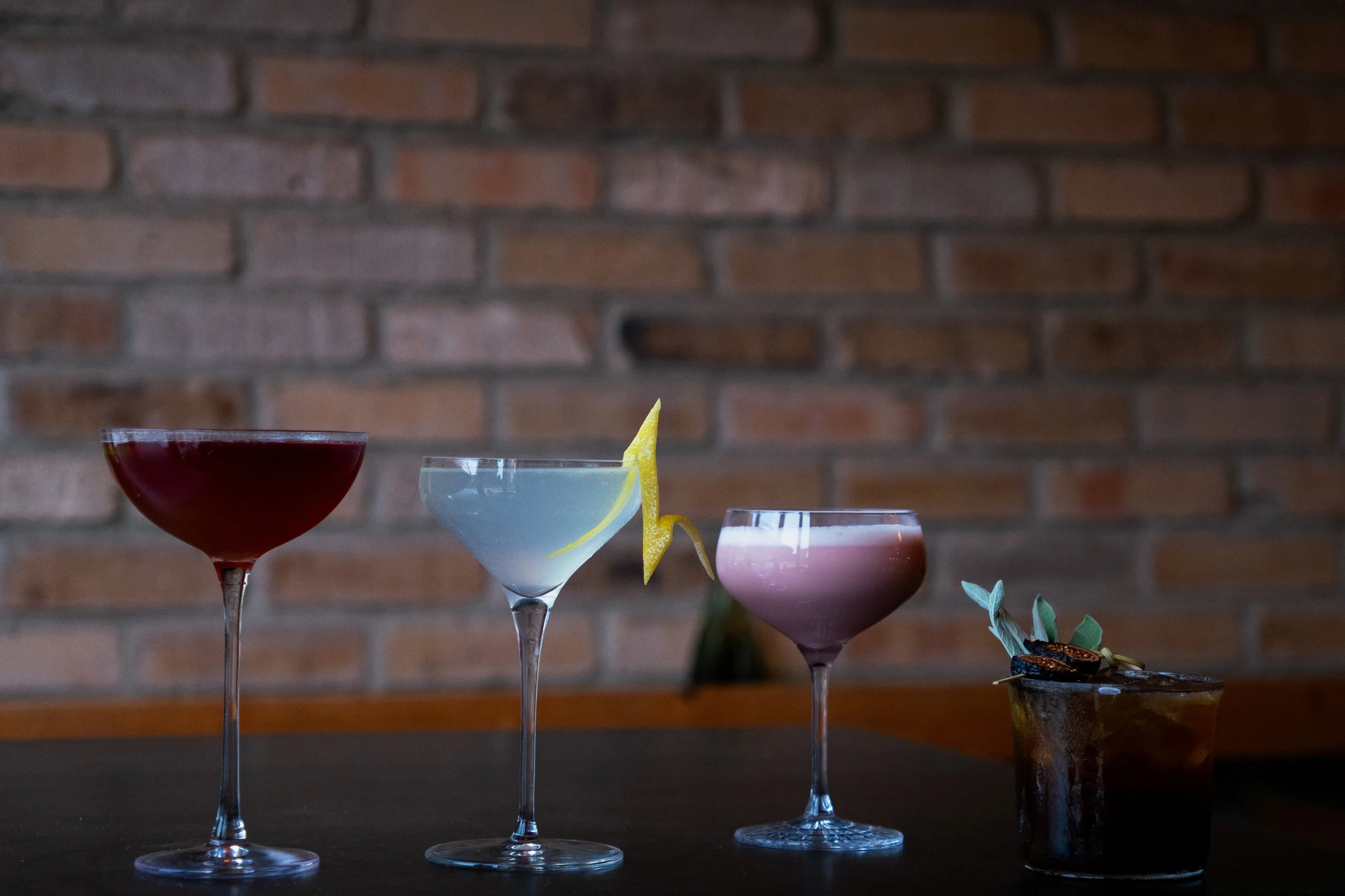 A lineup from the cocktail program at Gunny’s Pub in Chicago’s Lincoln Park neighborhood, featuring colorful house originals alongside our approach to classics done right. Thoughtful ingredients, proper technique and drinks designed to be interesting