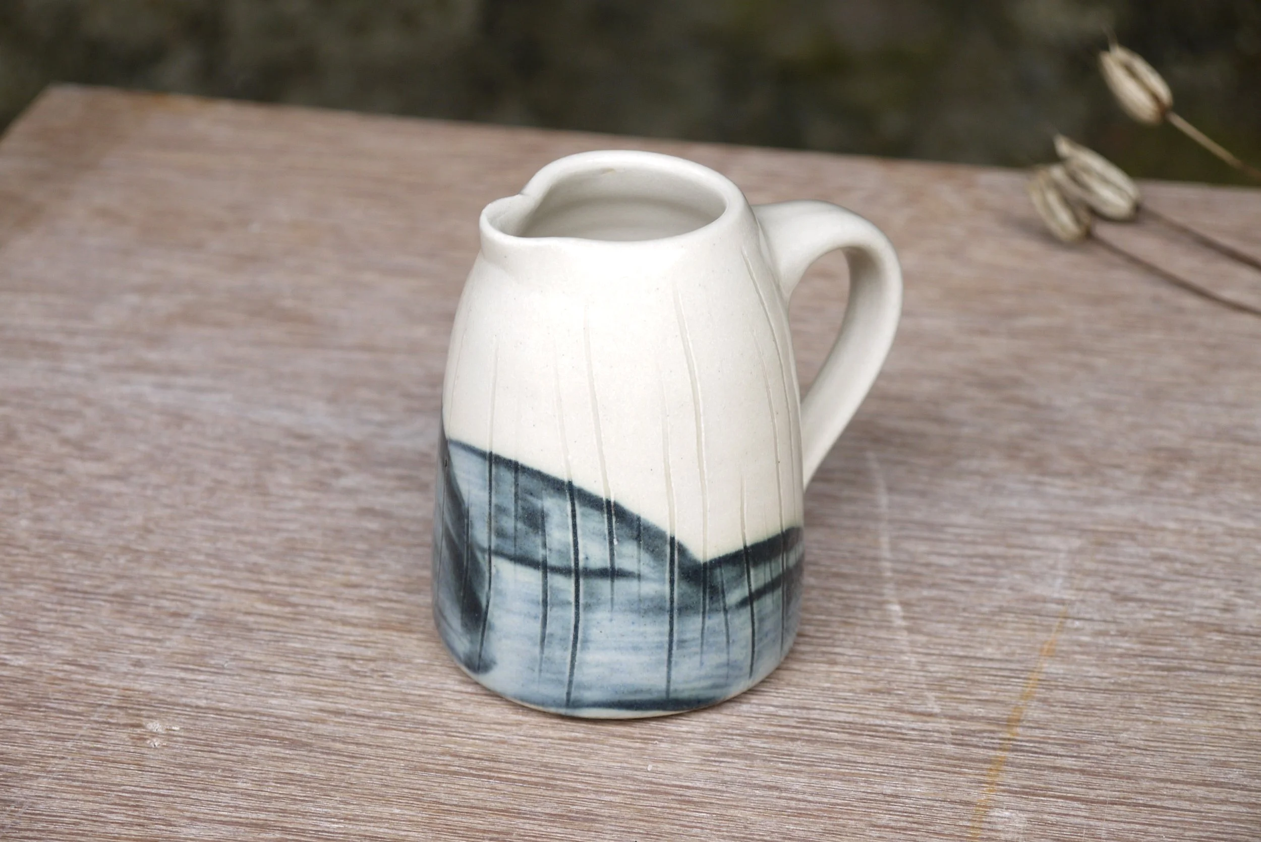 Bridget Timoney handade stoneware fields creamer jug 1b.JPG
