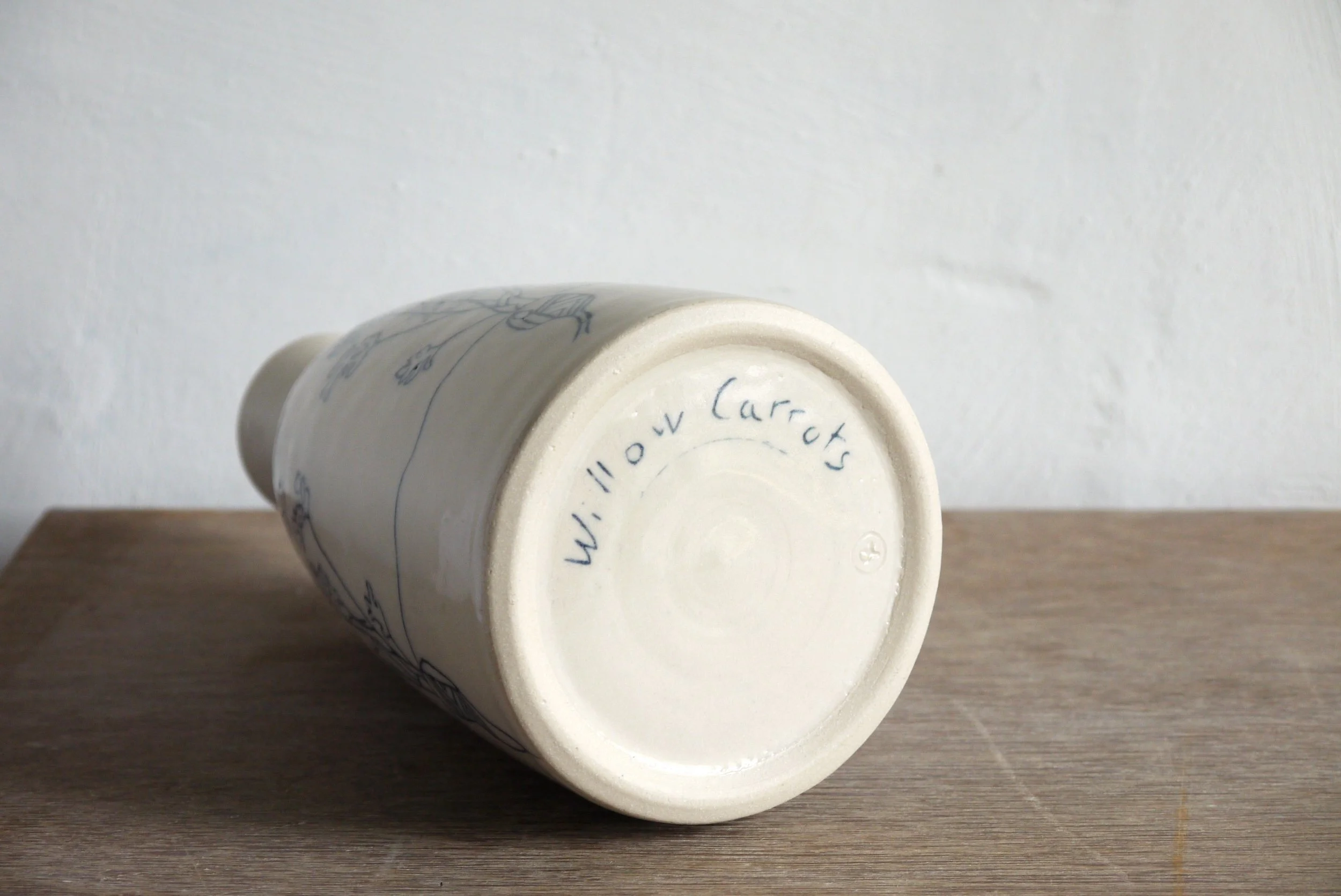 Bridget Timoney willow vegetable vase carrots e.JPG