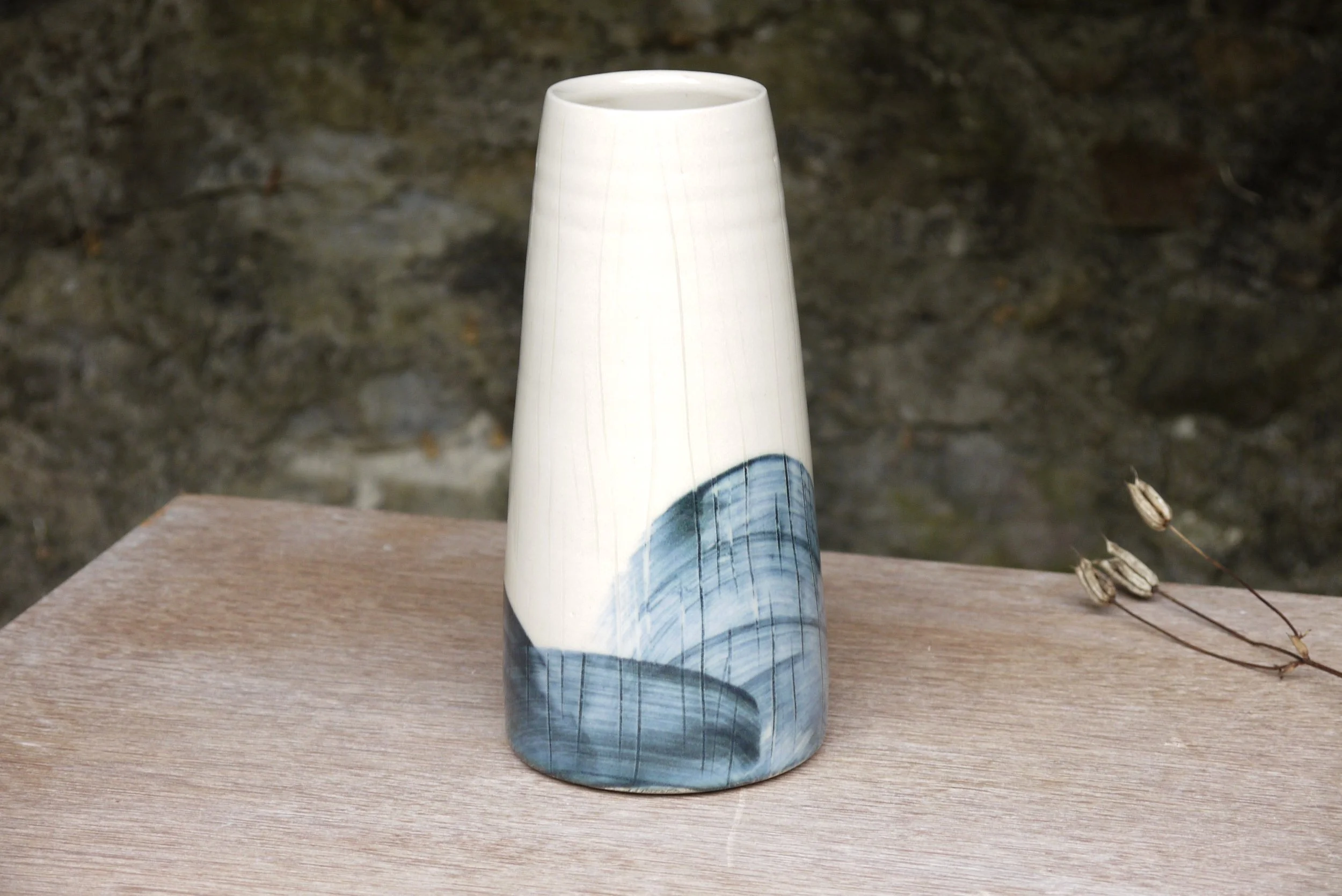 Bridget Timoney handmade pottery tall vase 2b.JPG