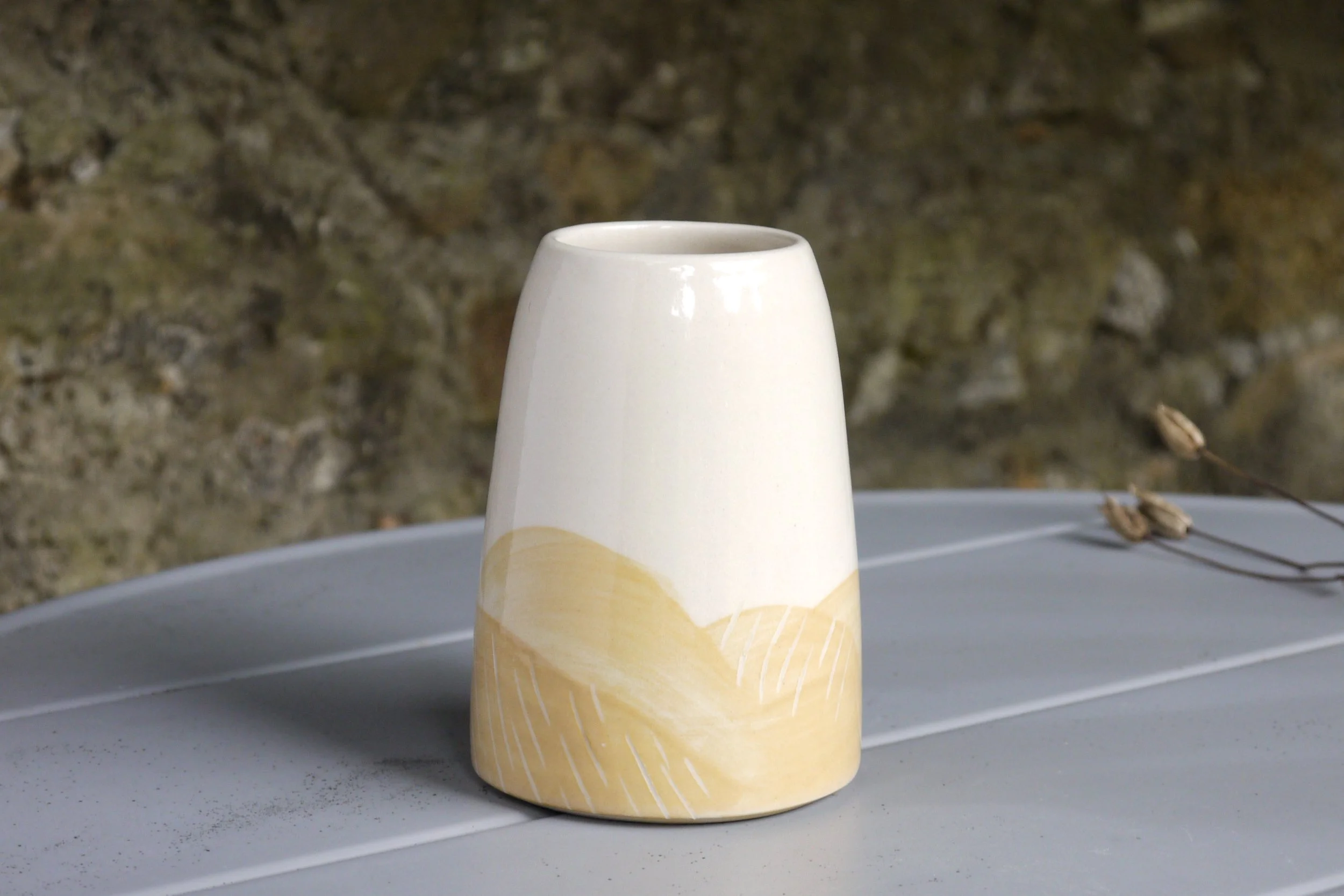 Bridget Timoney handmade yellow vase 2b.JPG