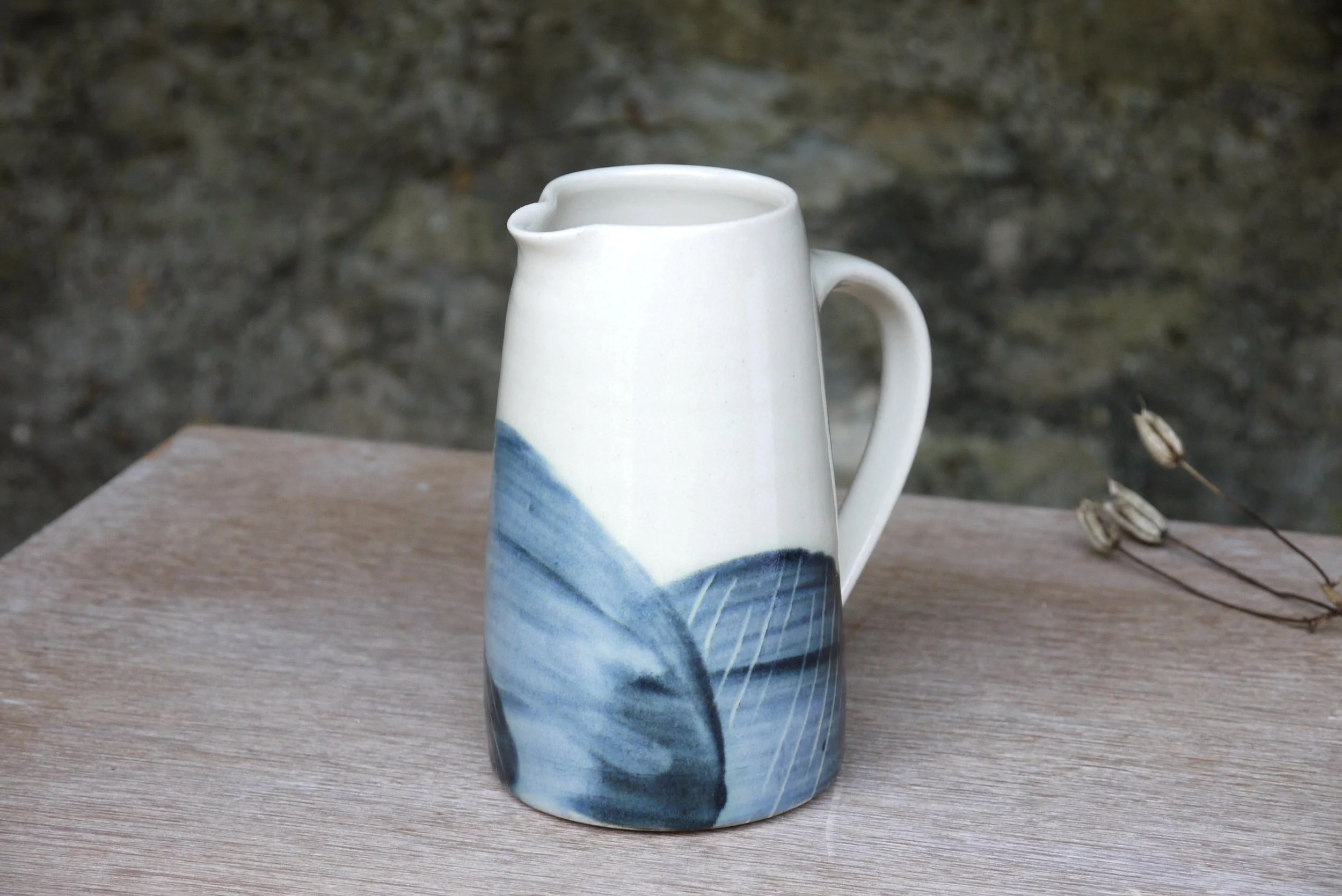 Bridget Timoney handmade pottery pint jug 1b.JPG