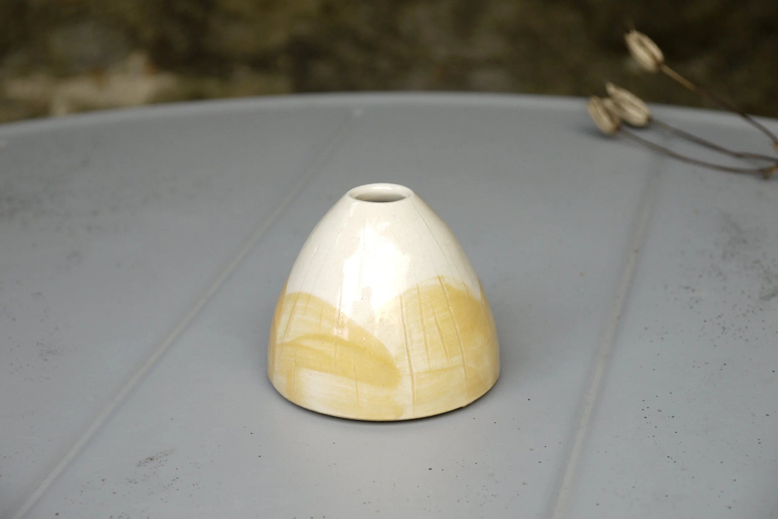 Bridget Timoney handmade yellow posy vase 1c.JPG