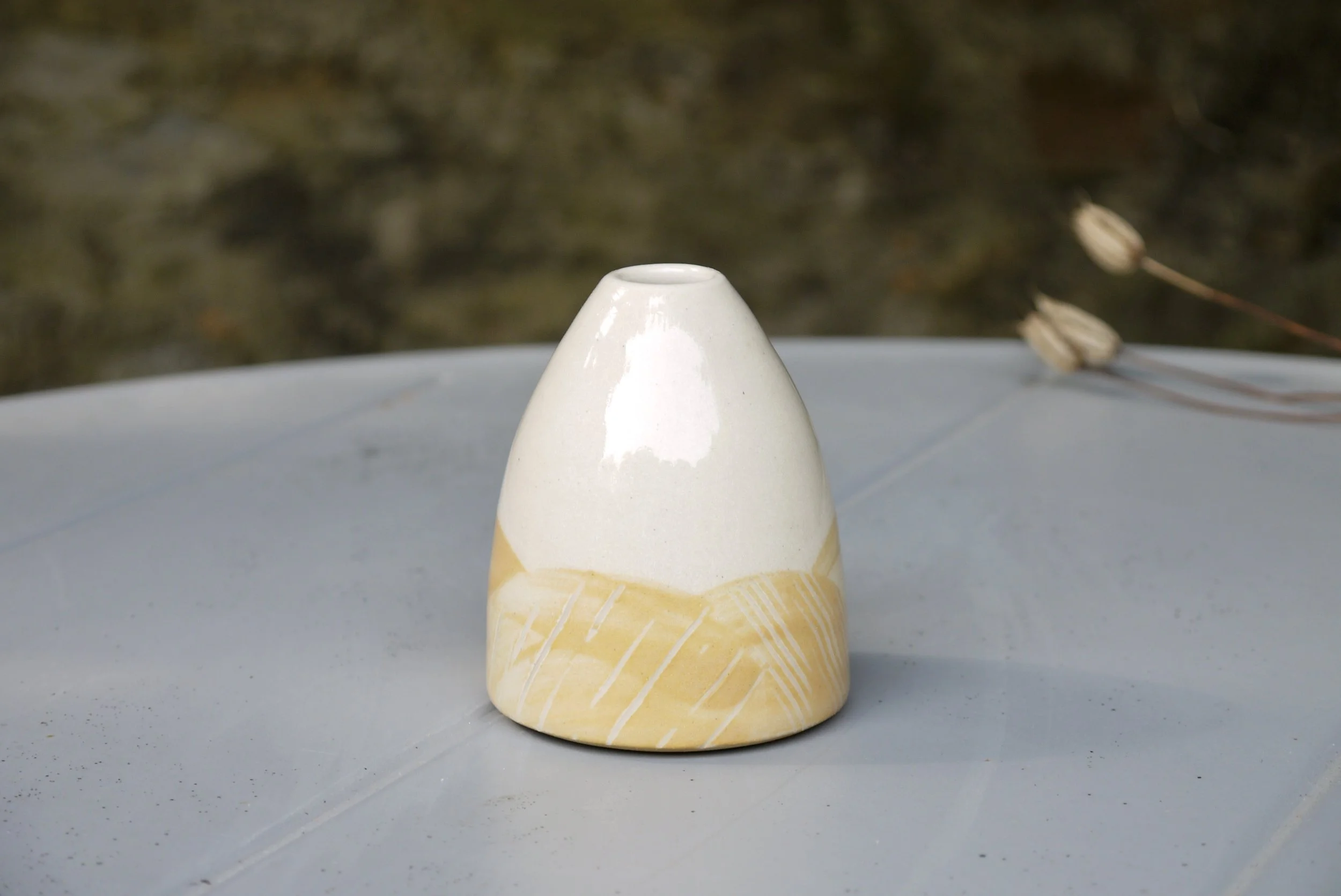 Bridget Timoney handmade yellow posy vase 4a.JPG