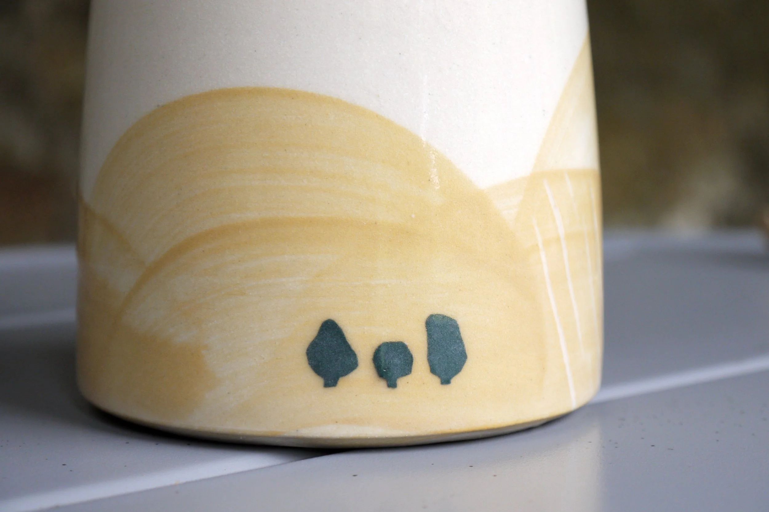 Bridget Timoney handmade yellow vase 2d.JPG