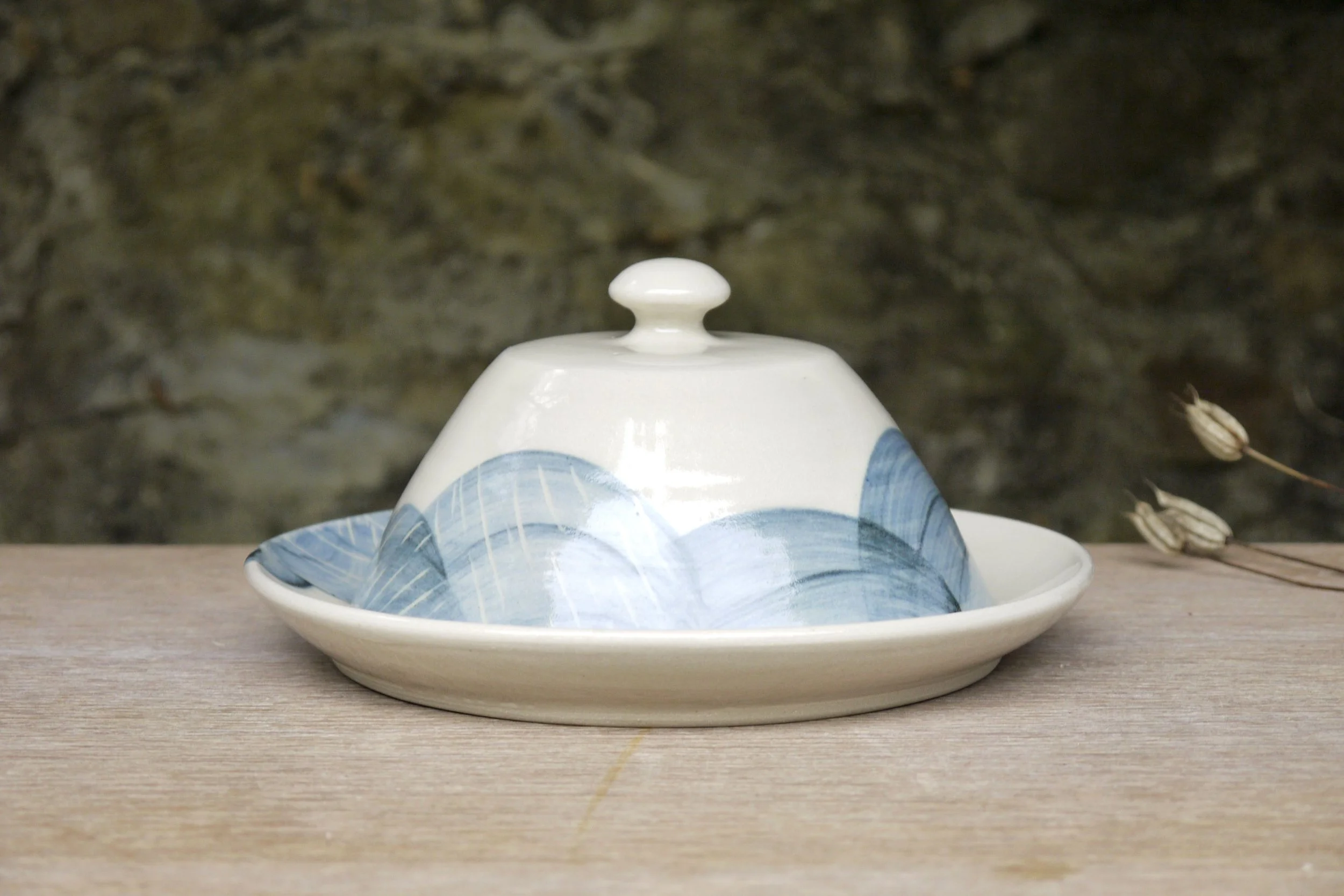 Bridget Timoney handmade stoneware fields butter dish 1b.JPG