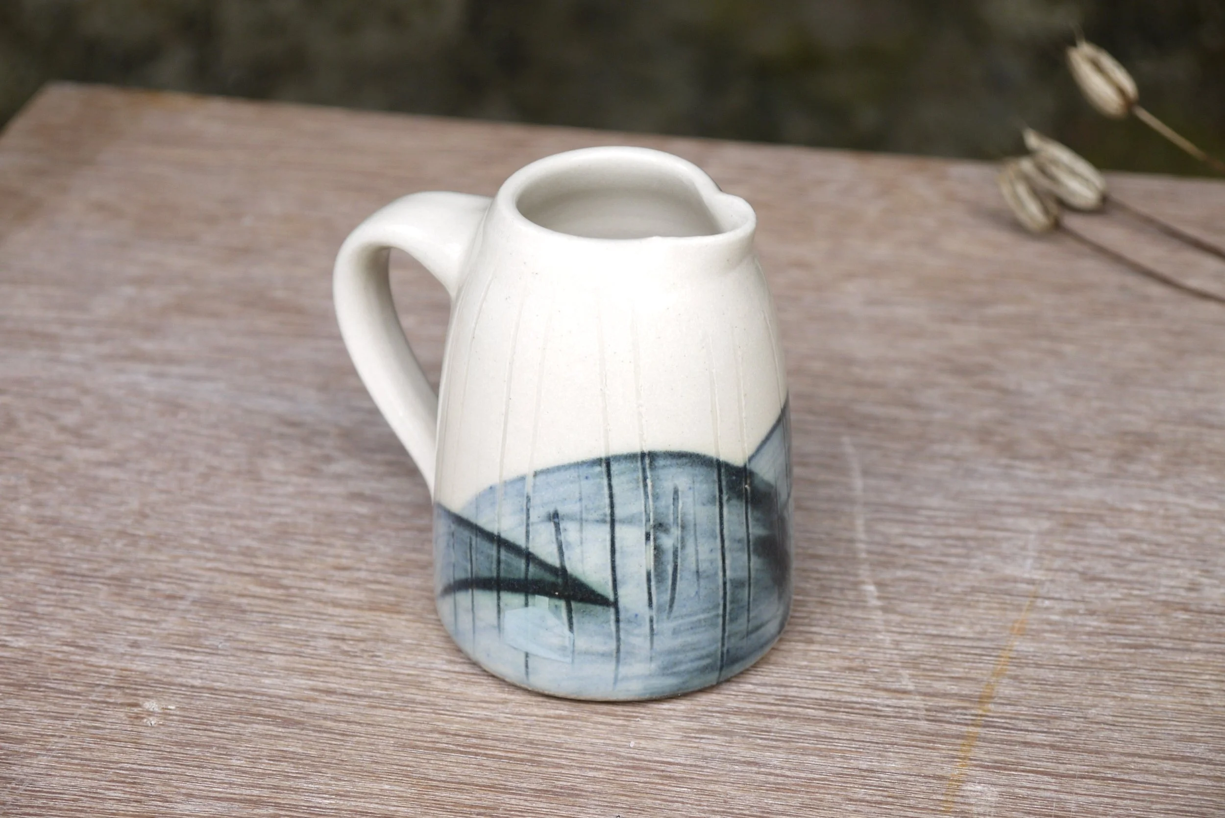 Bridget Timoney handade stoneware fields creamer jug 1c.JPG
