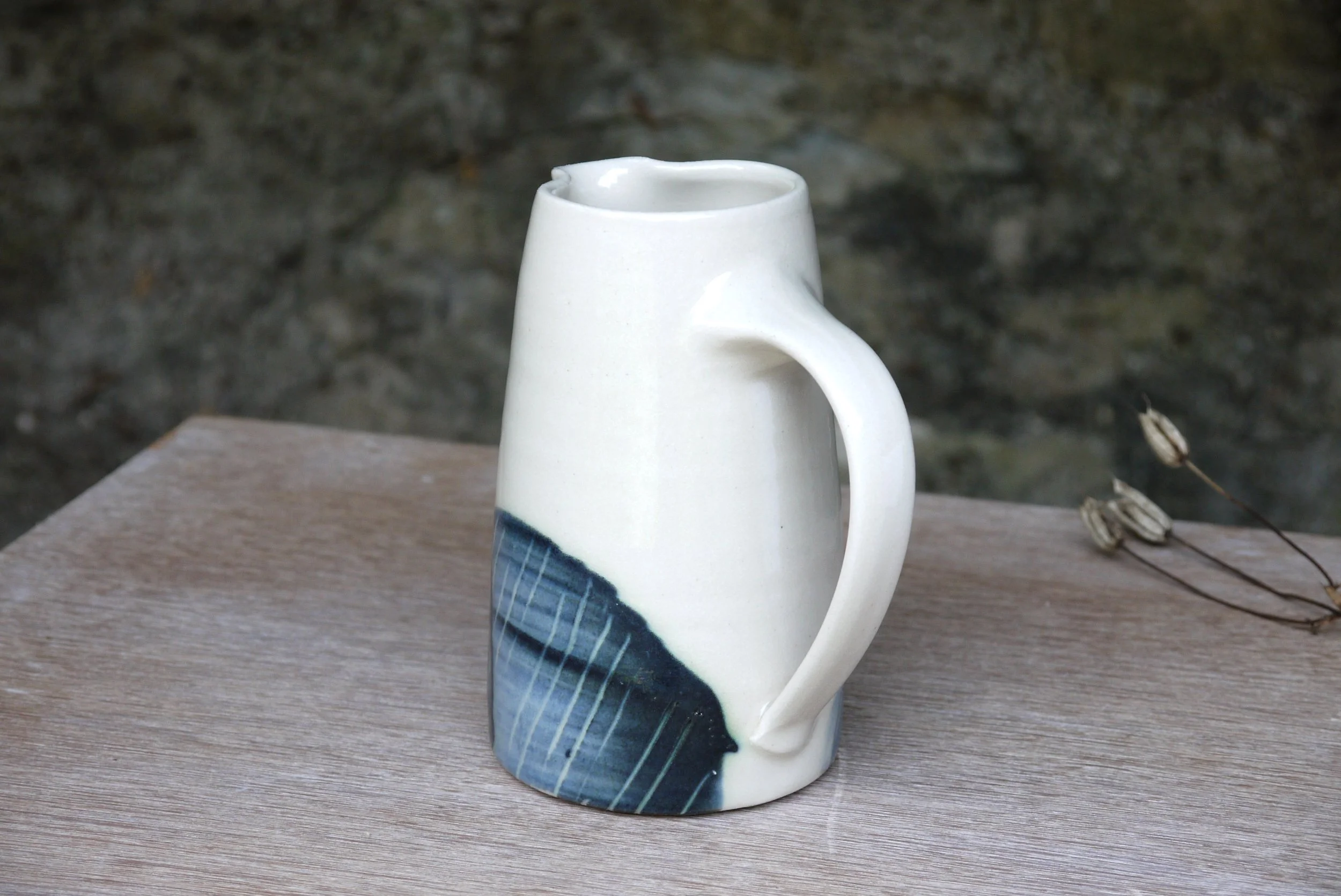 Bridget Timoney handmade pottery pint jug 1a.JPG