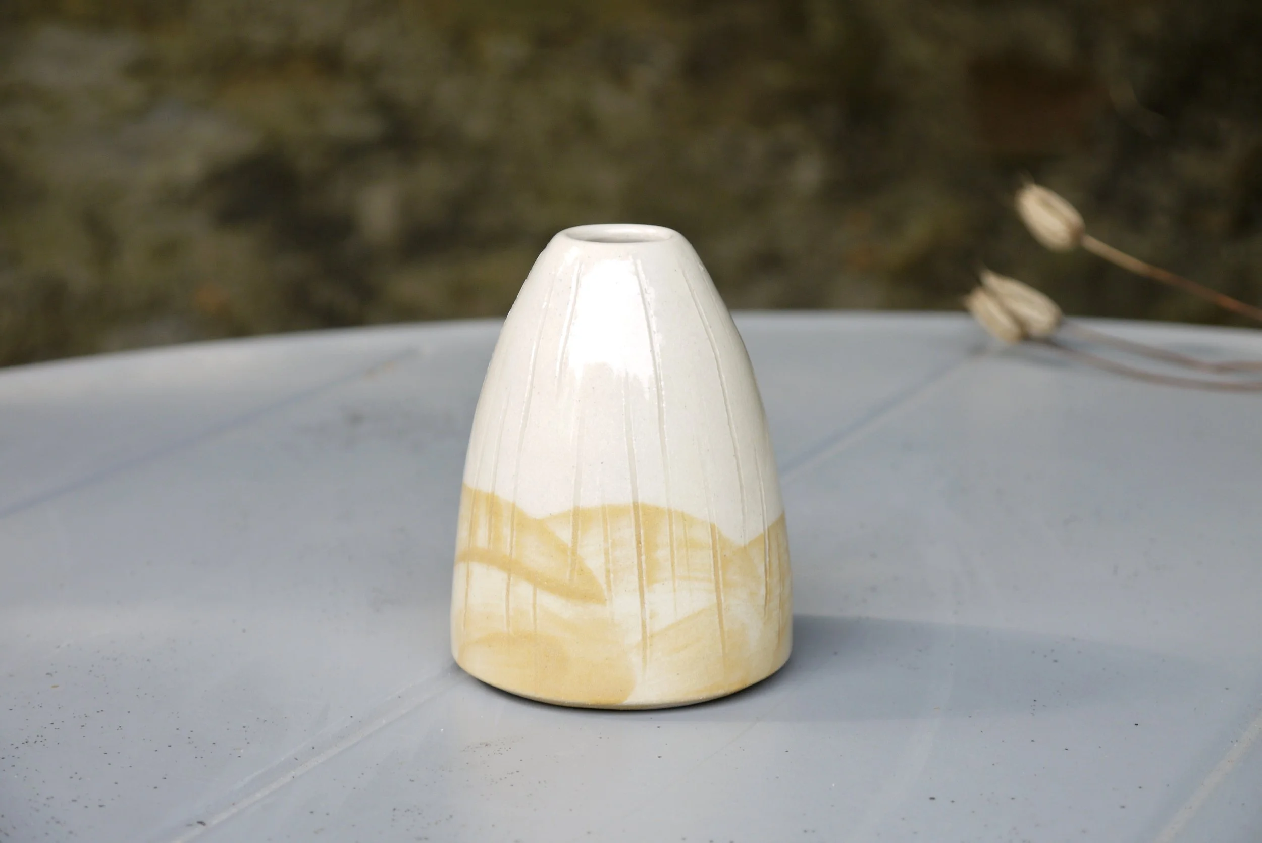 Bridget Timoney handmade yellow posy vase 3b.JPG