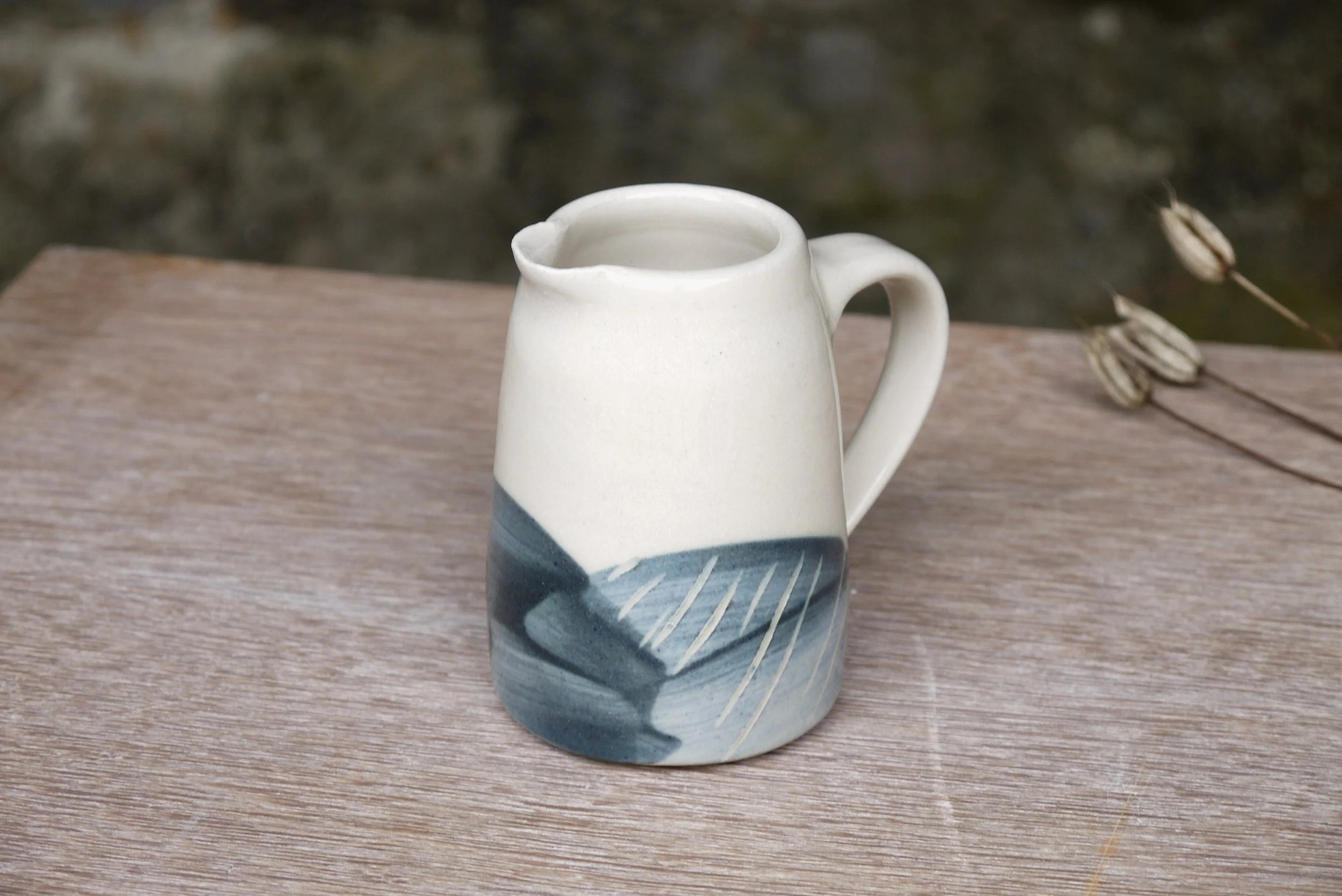 Bridget Timoney handade stoneware fields creamer jug 3b.JPG