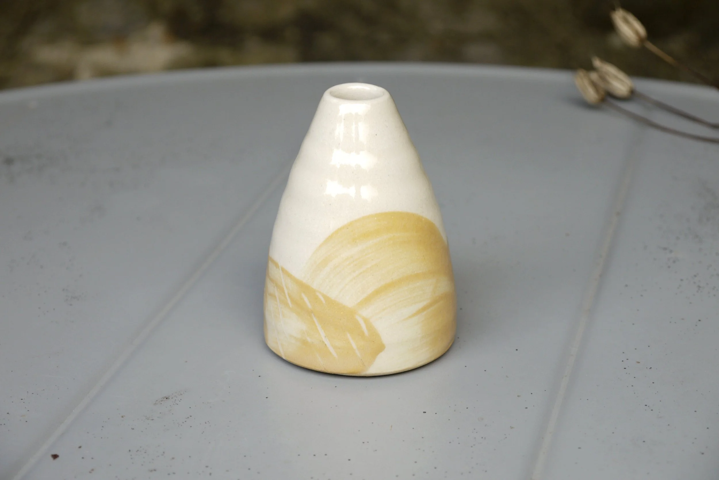 Bridget Timoney handmade yellow posy vase 2a.JPG