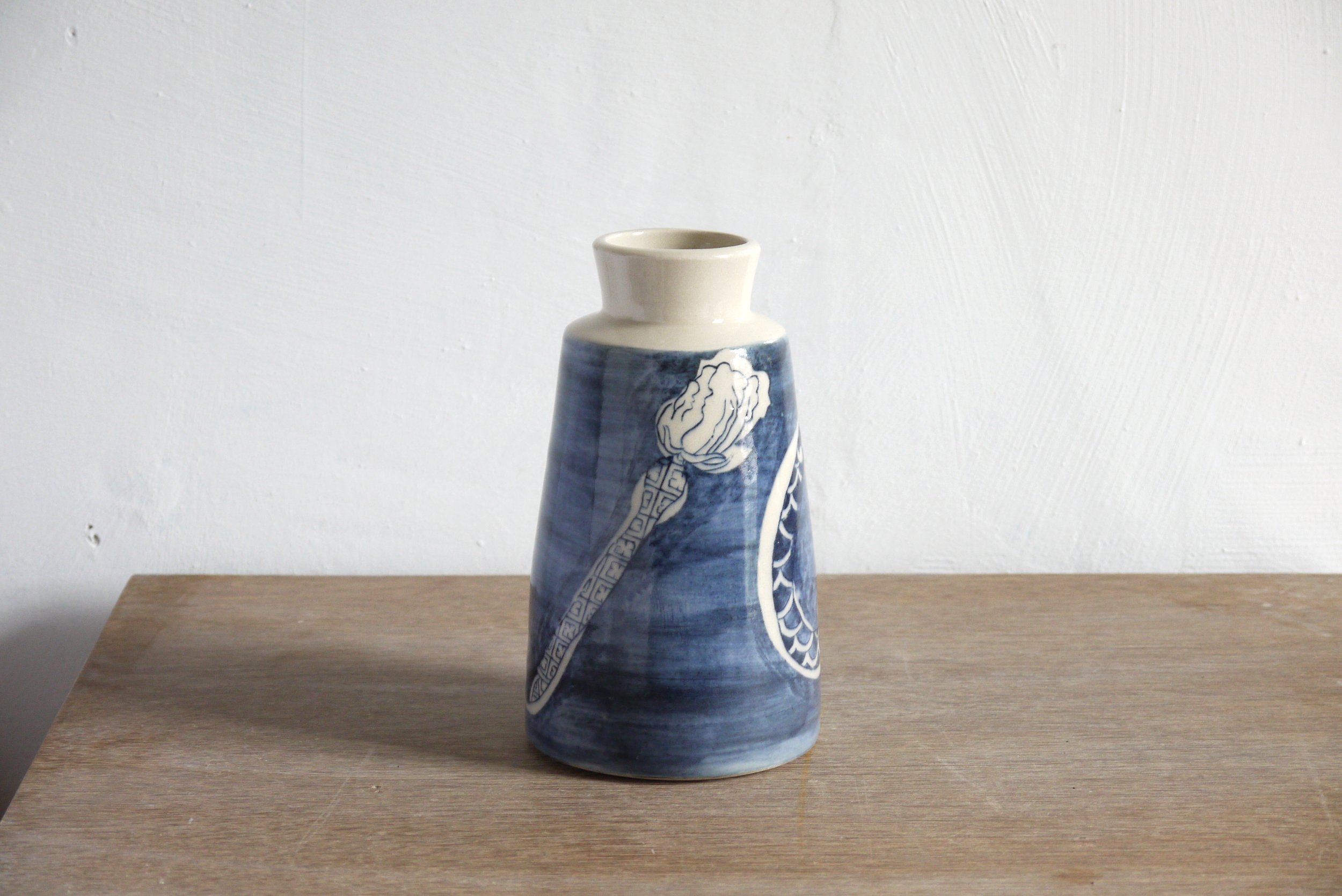 Bridget Timoney willow vegetable vase courgettes a.JPG