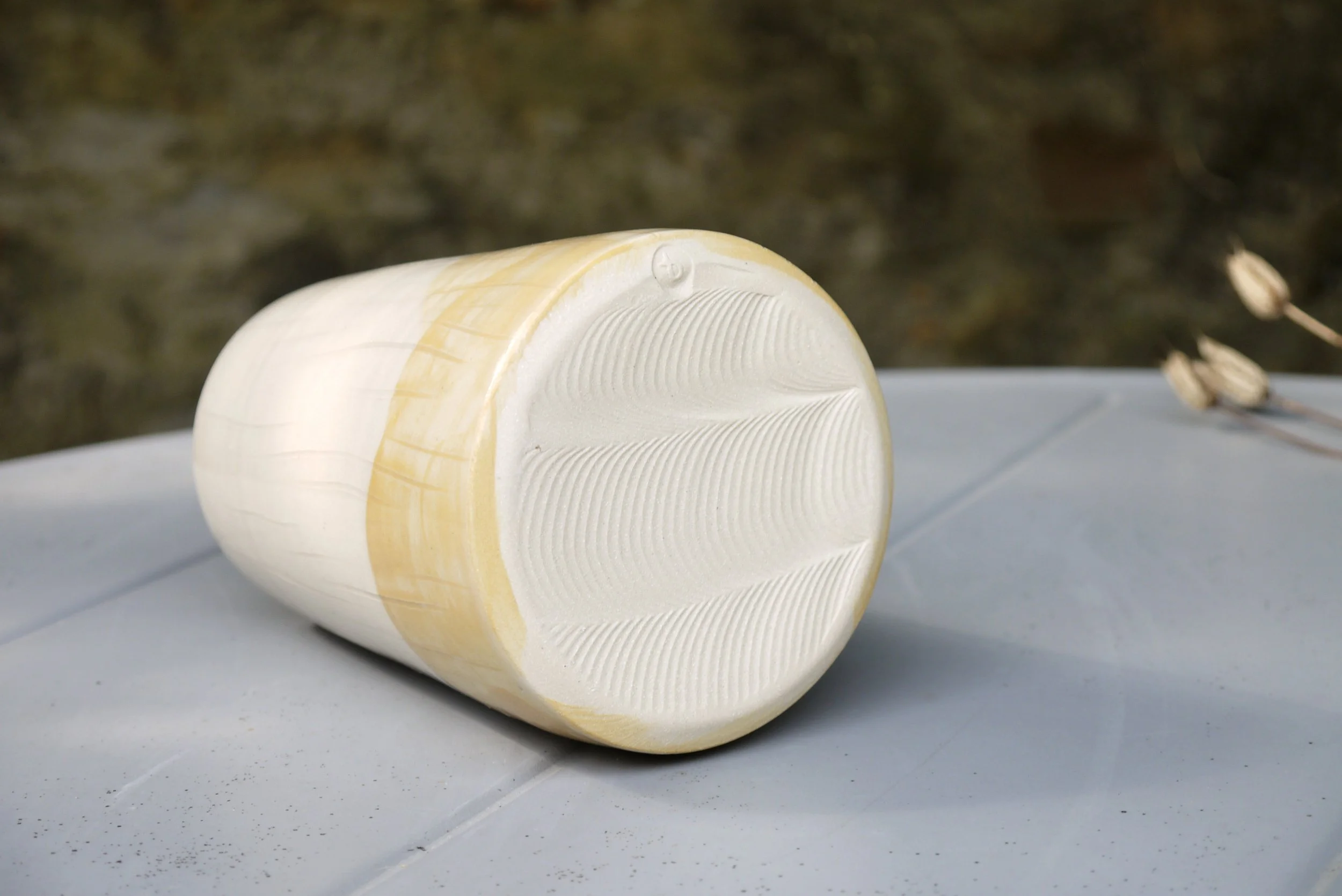 Bridget Timoney handmade yellow vase.JPG