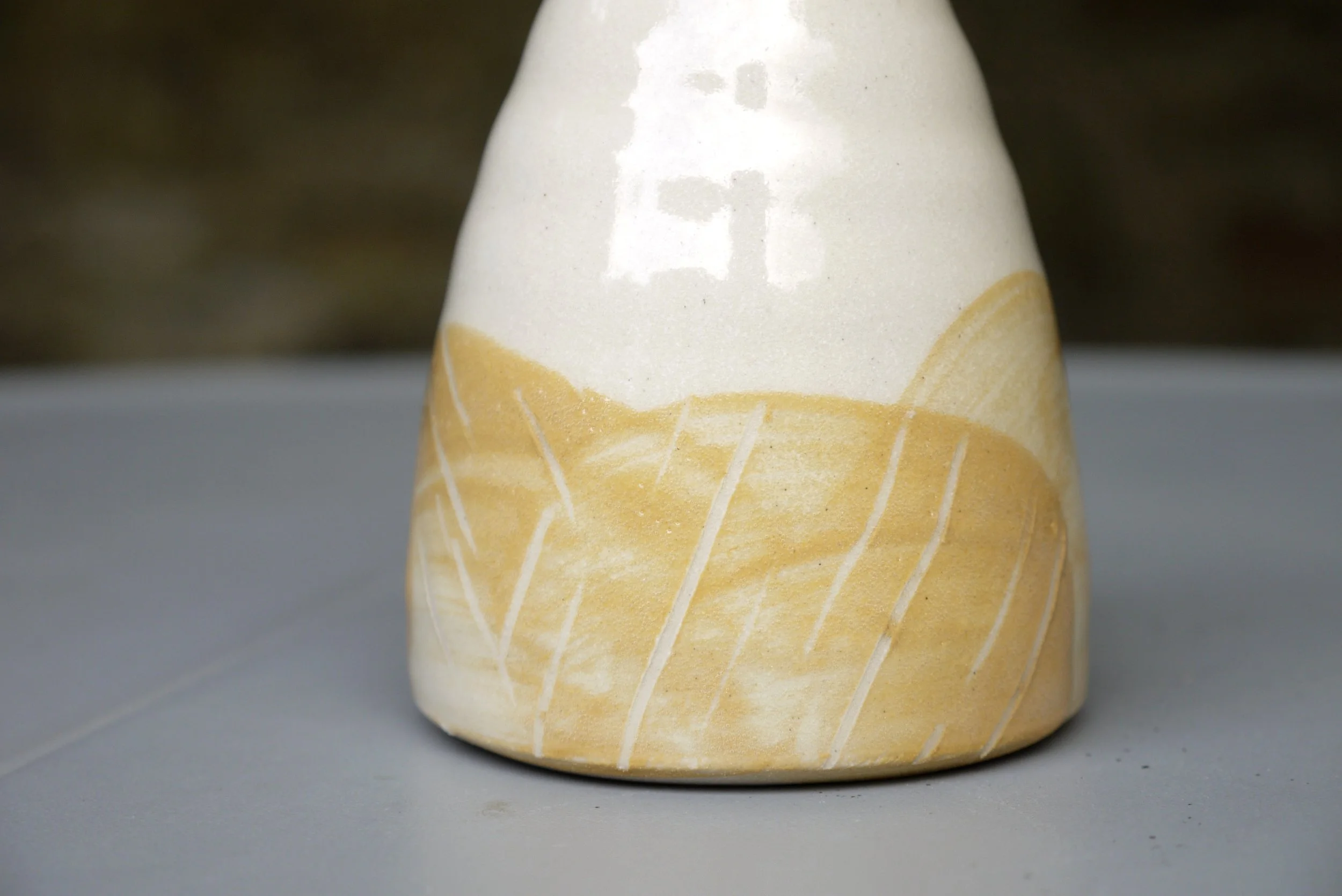 Bridget Timoney handmade yellow posy vase 2d.JPG