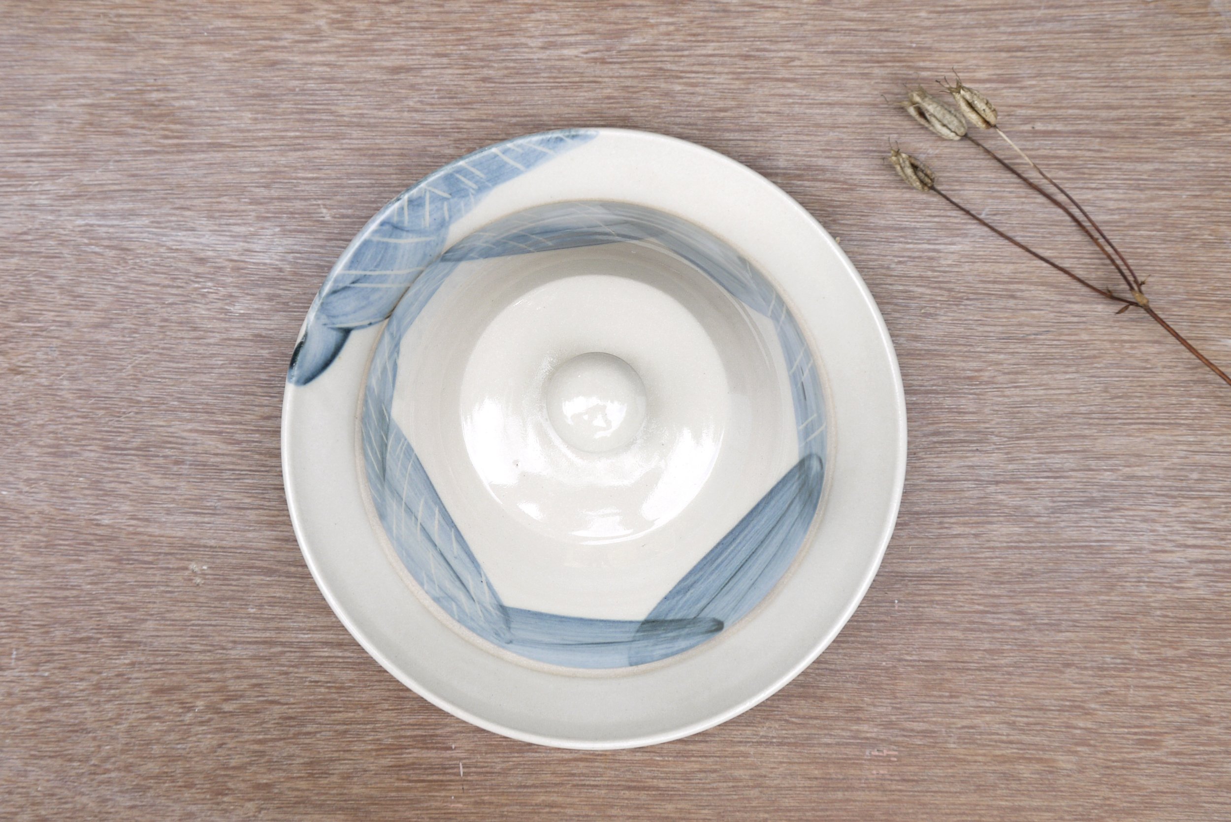 Bridget Timoney handmade stoneware fields butter dish 1e.JPG