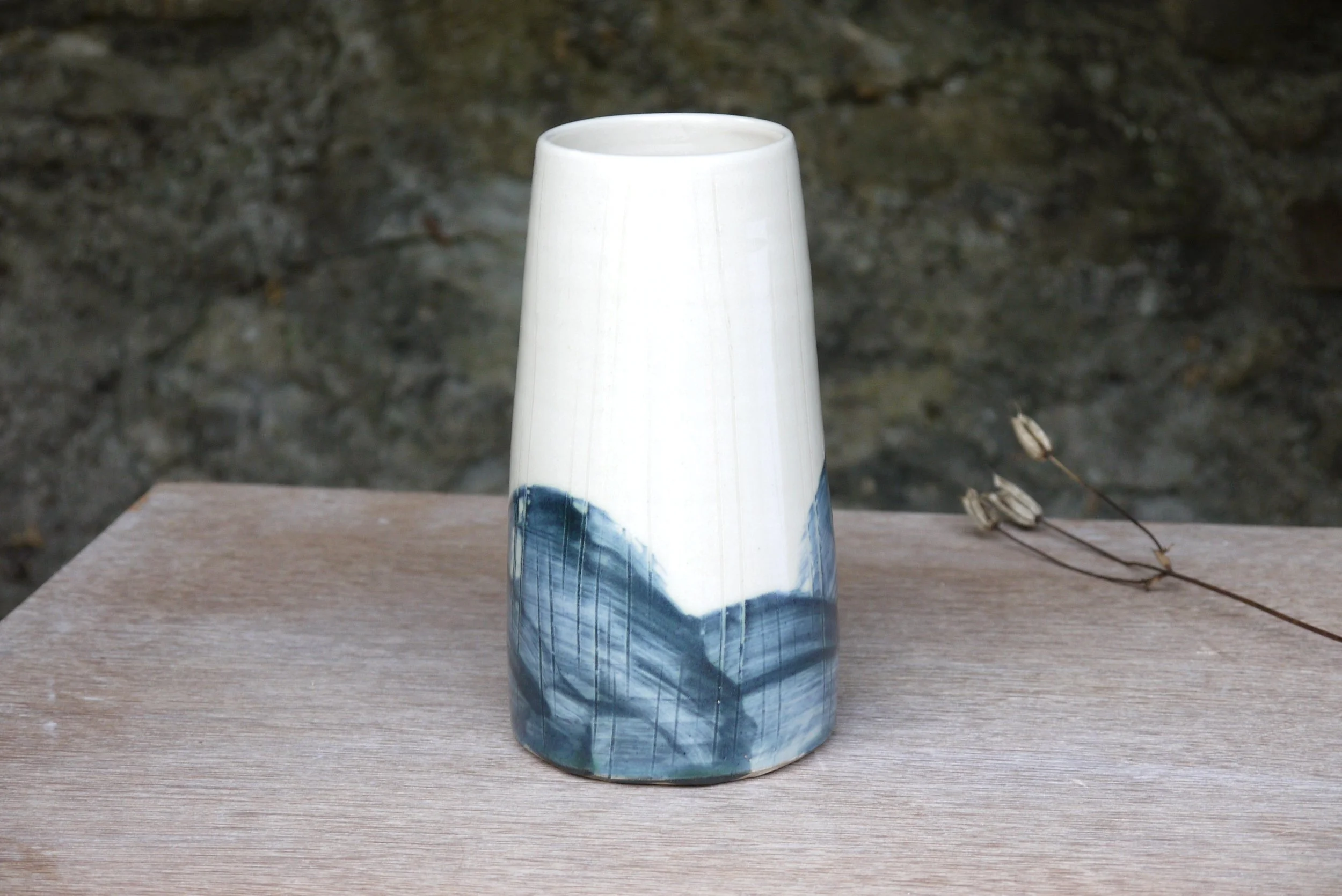 Bridget Timoney handmade pottery tall vase 1b.JPG