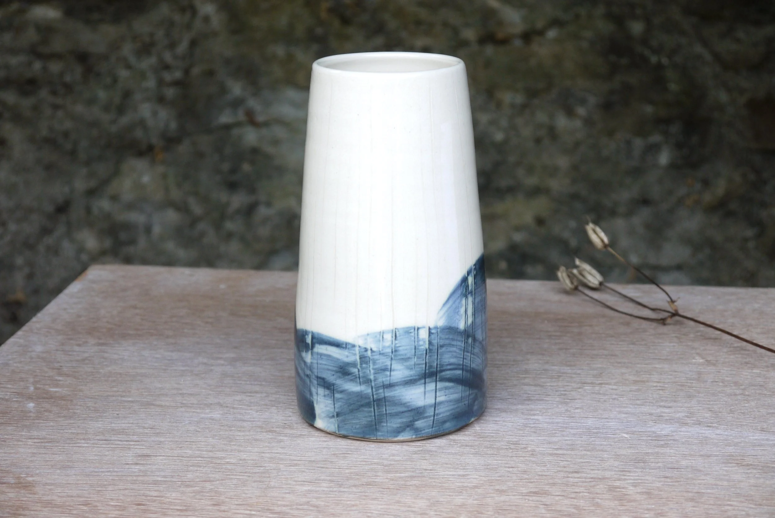 Bridget Timoney handmade pottery tall vase 1a.JPG