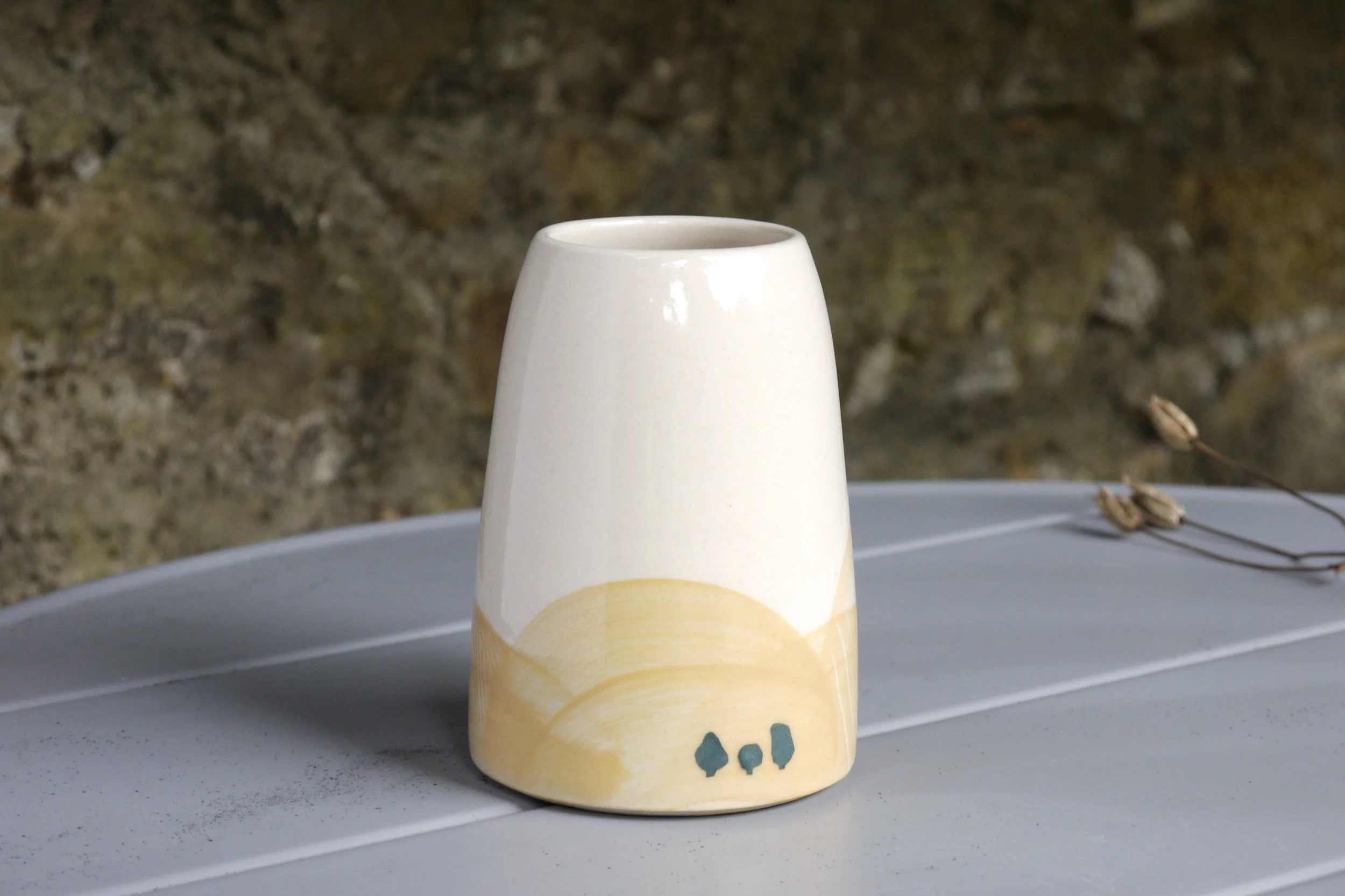 Bridget Timoney handmade yellow vase 2a.JPG