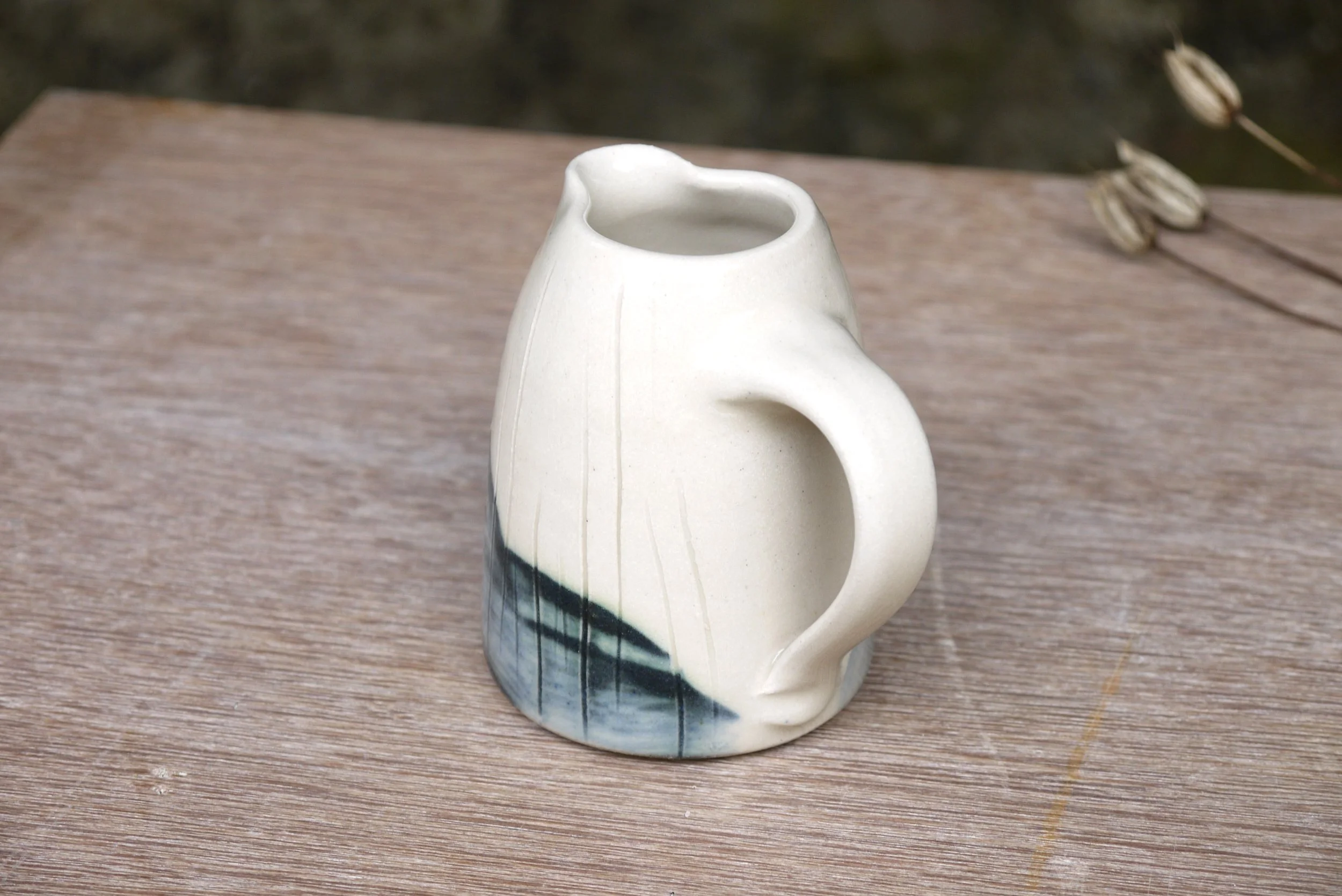 Bridget Timoney handade stoneware fields creamer jug 1a.JPG