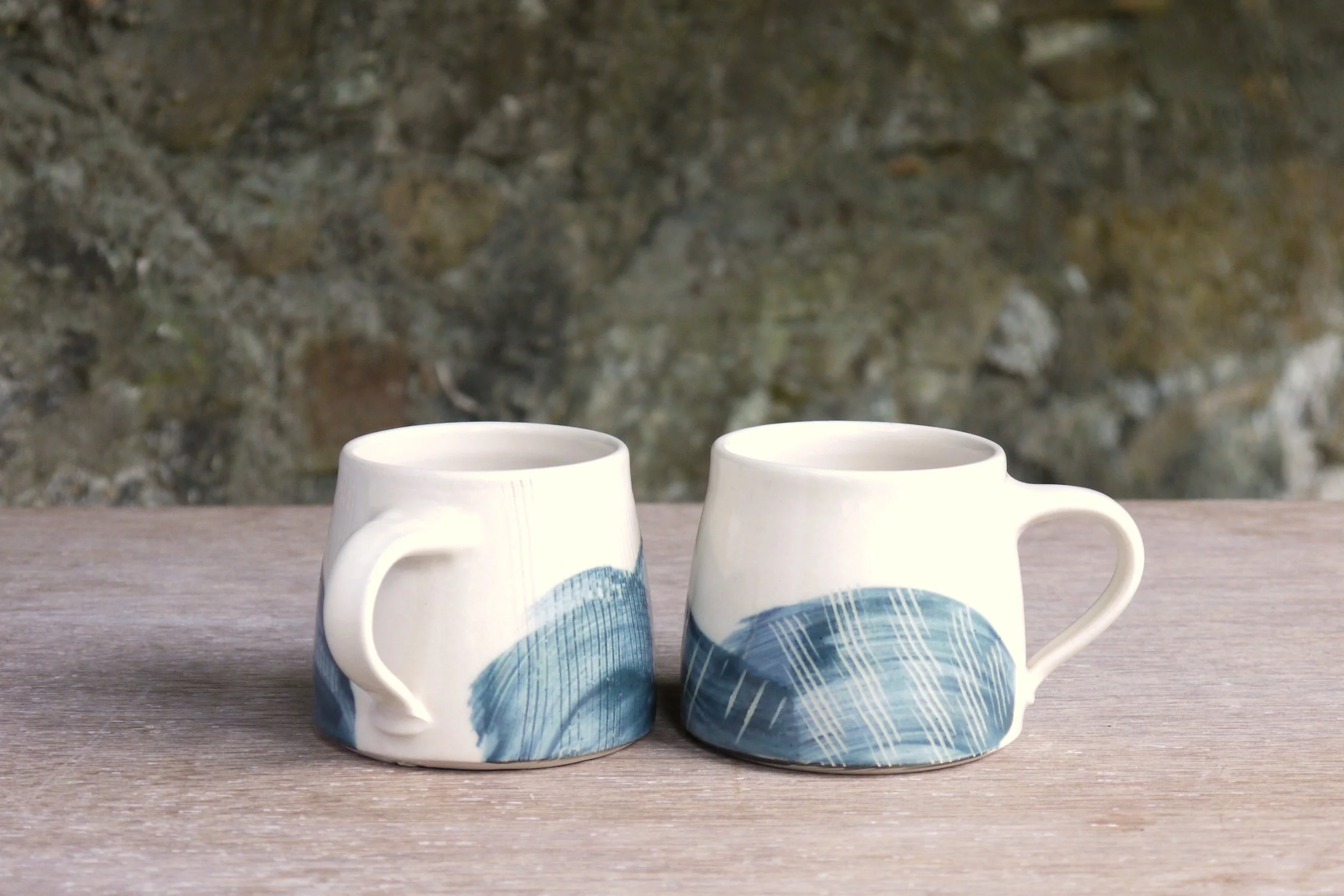 Bridget Timoney handmade pottery set of two coffee mugs a.JPG