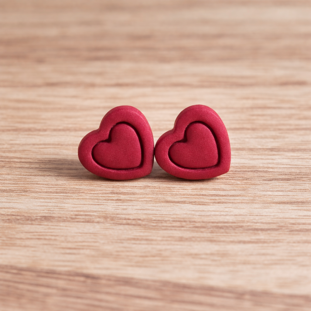 Double Take Heart Studs