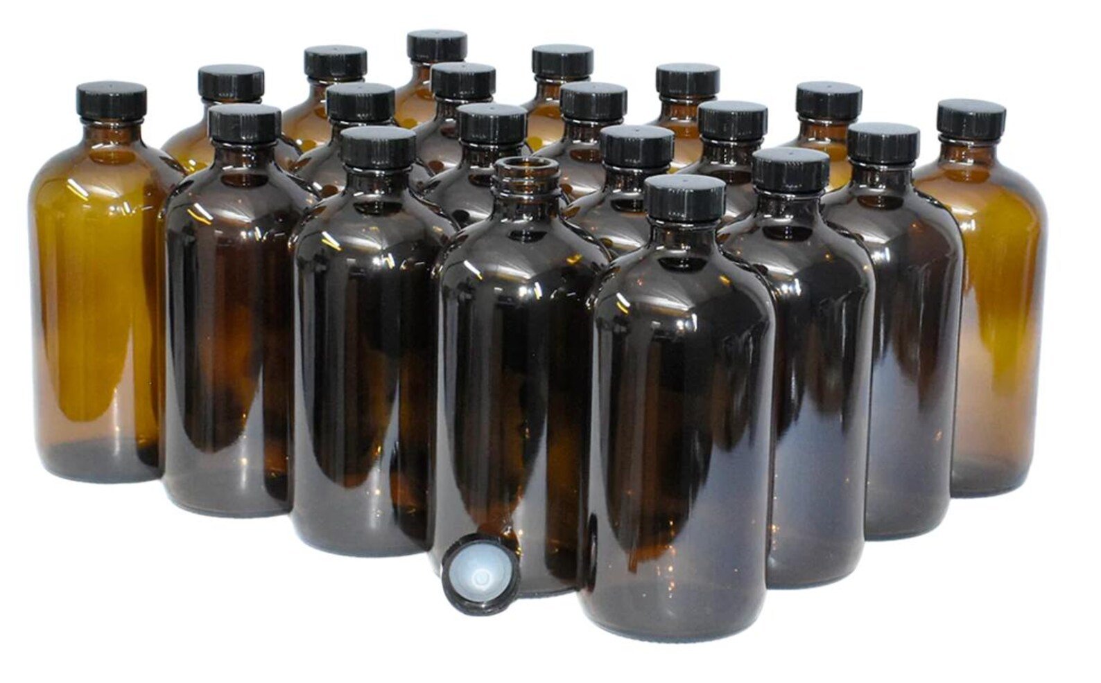 6 Pack Alkaline Water in Amber Glasses