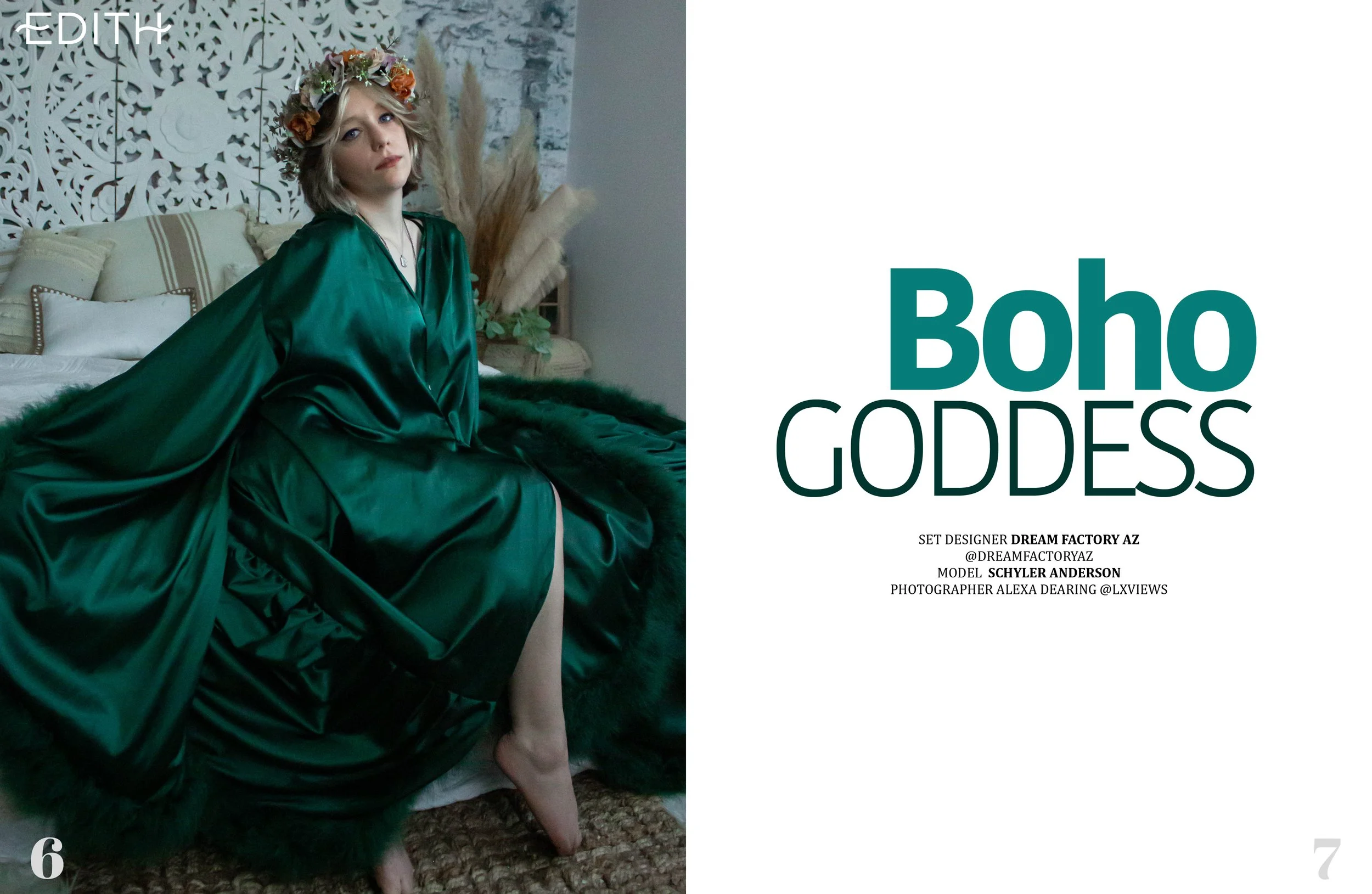 "Boho Goddess" Model Sky for Edith magazine Issue #94