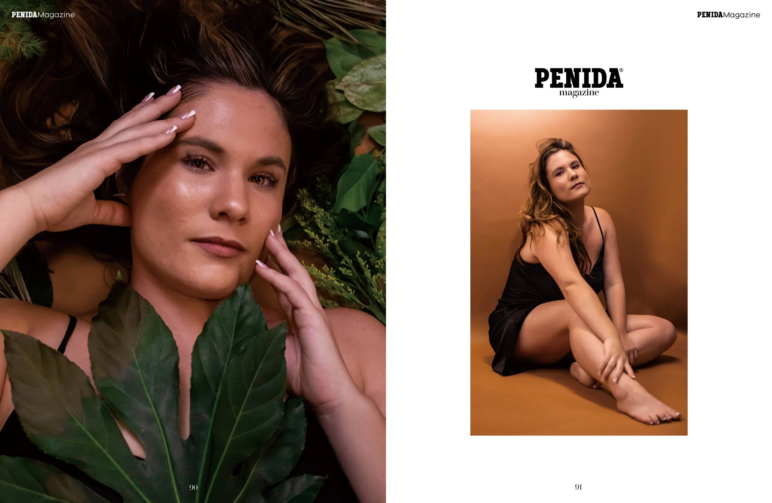 4 page spread featuring model/vocalist Lovlee for Penida magazine issue #95
