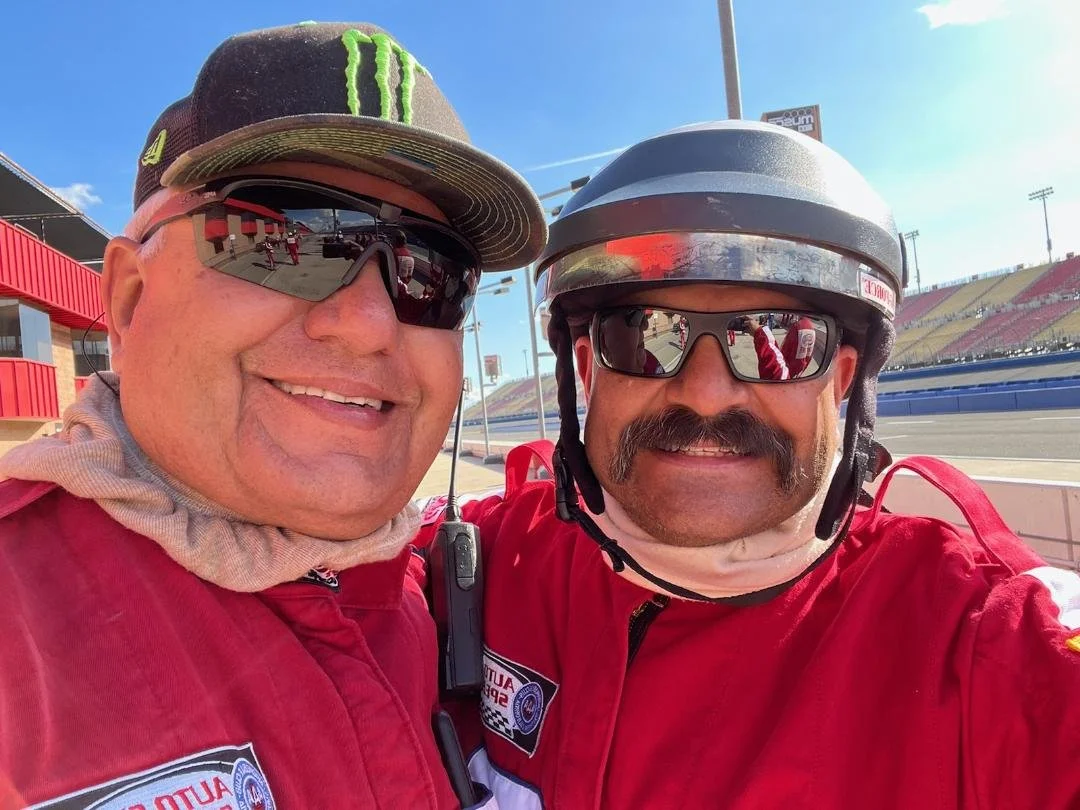 Shawn & Mickey selfie at Auto Club Speedway - January 2023