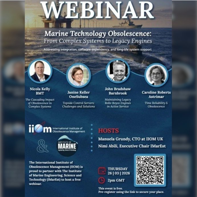 Astrimar Managing Director to feature as guest Speaker on International Institute of Obsolescence Management (IIOM) Online Webinar