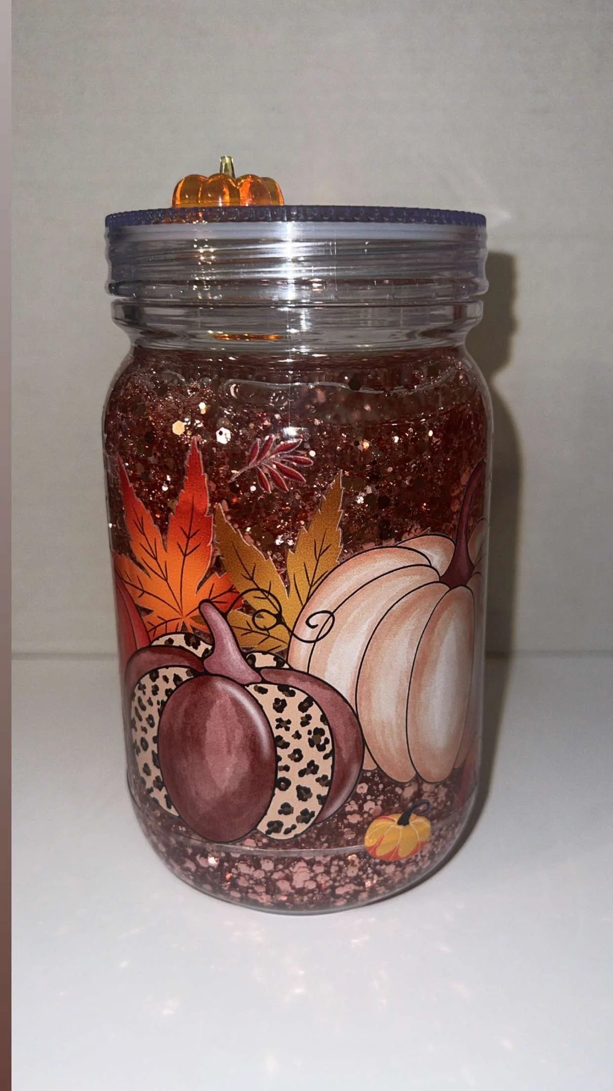 PRE-MADE FALL CHEETAH PUMPKINS 15 OZ. MUG 2.JPG