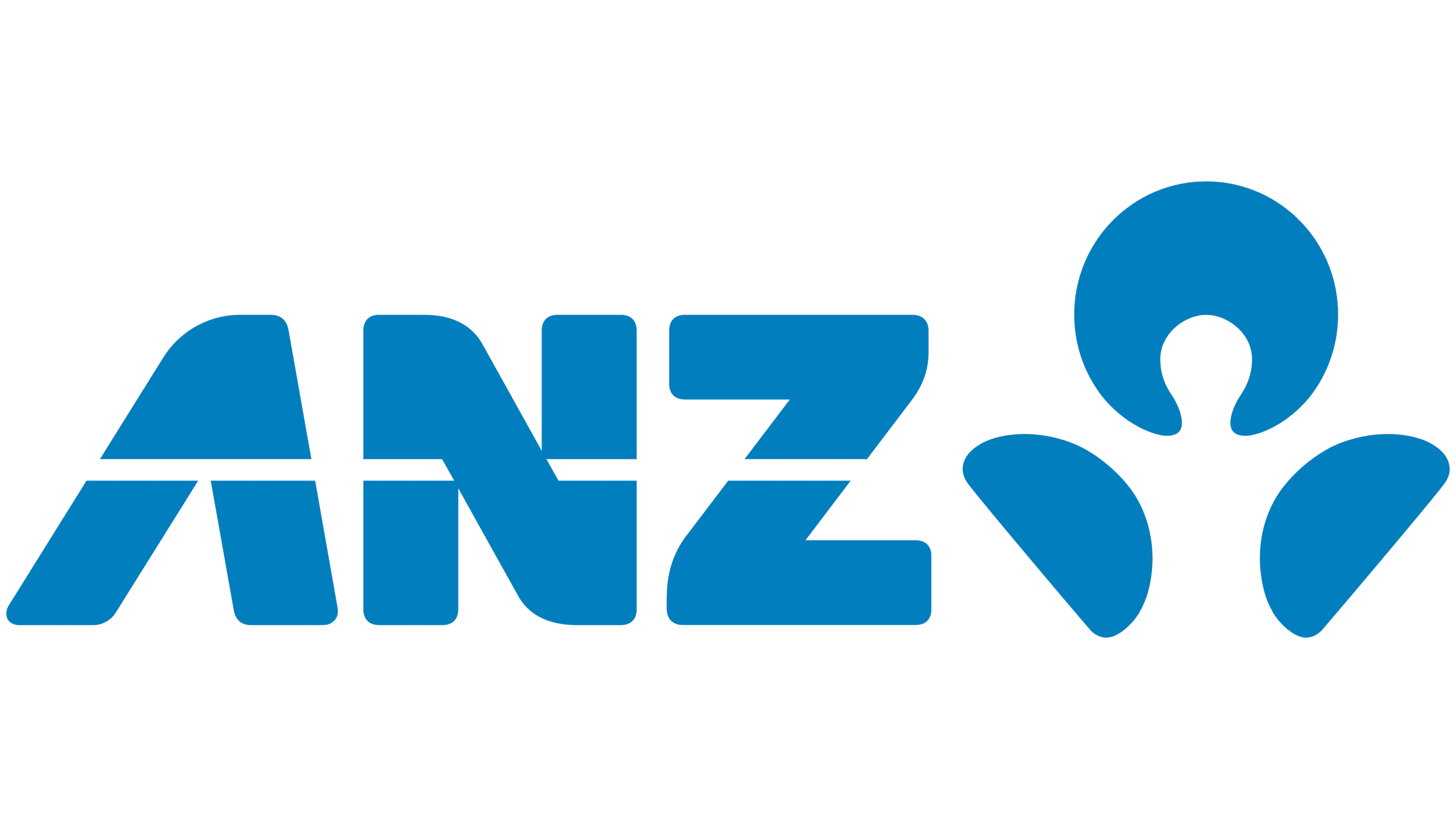 The logo of ANZ bank