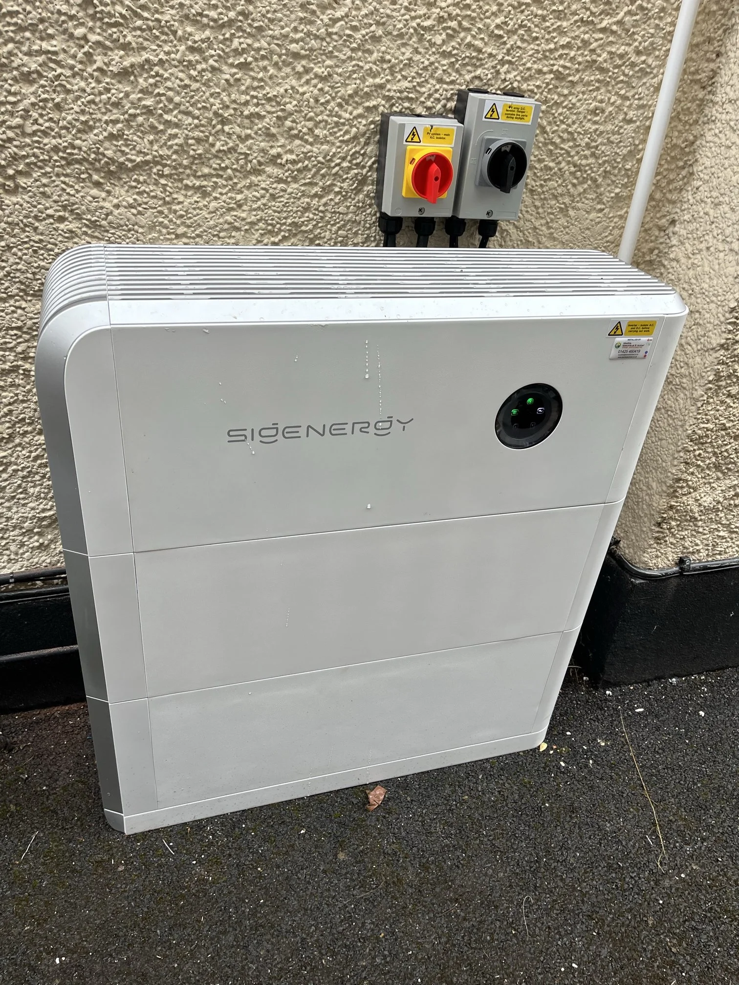 A Sigenergy installation at someone’s house, external installation