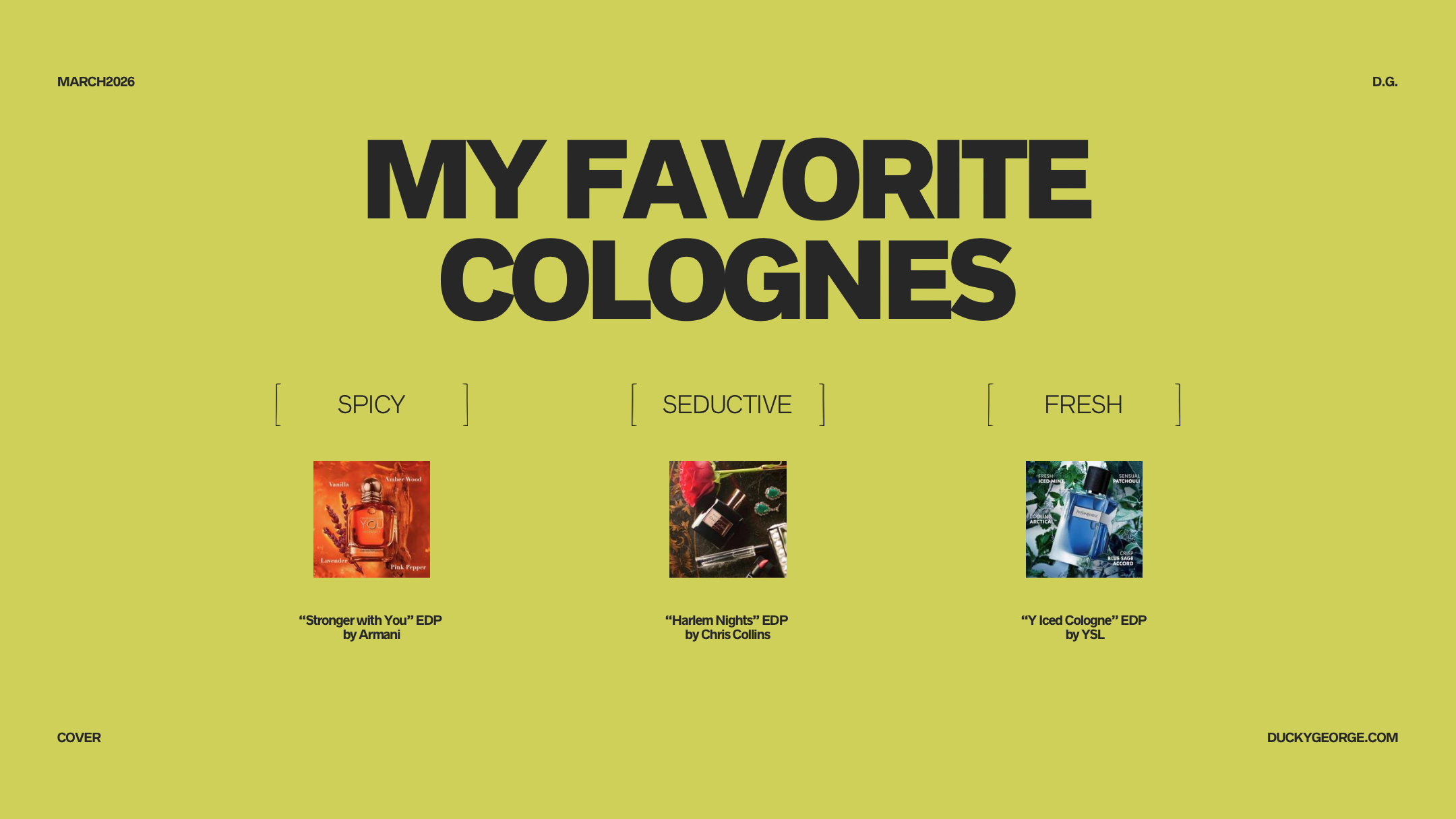 My Favorite Colognes (April 2025)