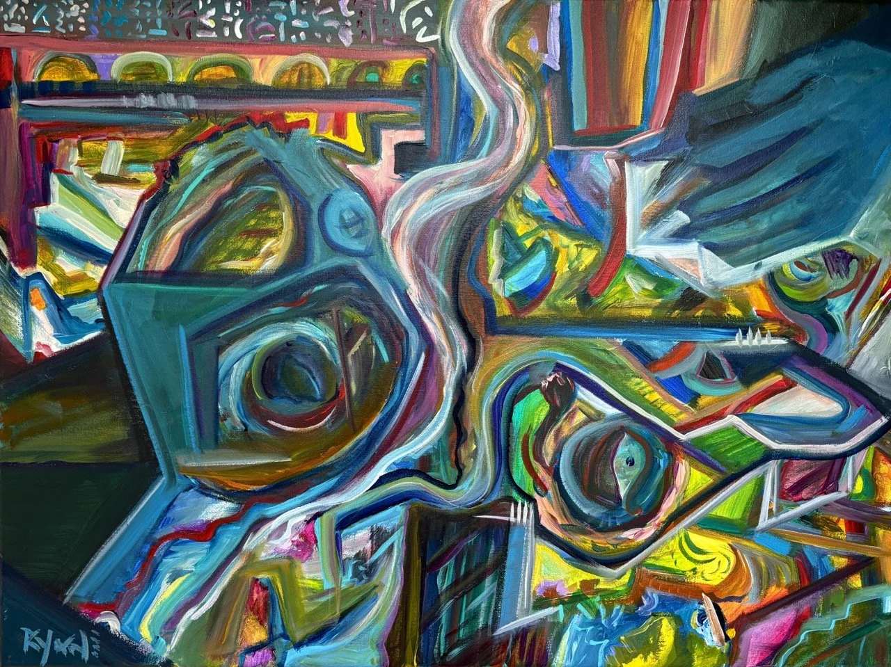 Hand-Eye - Acrylic - 18x24" - 2024