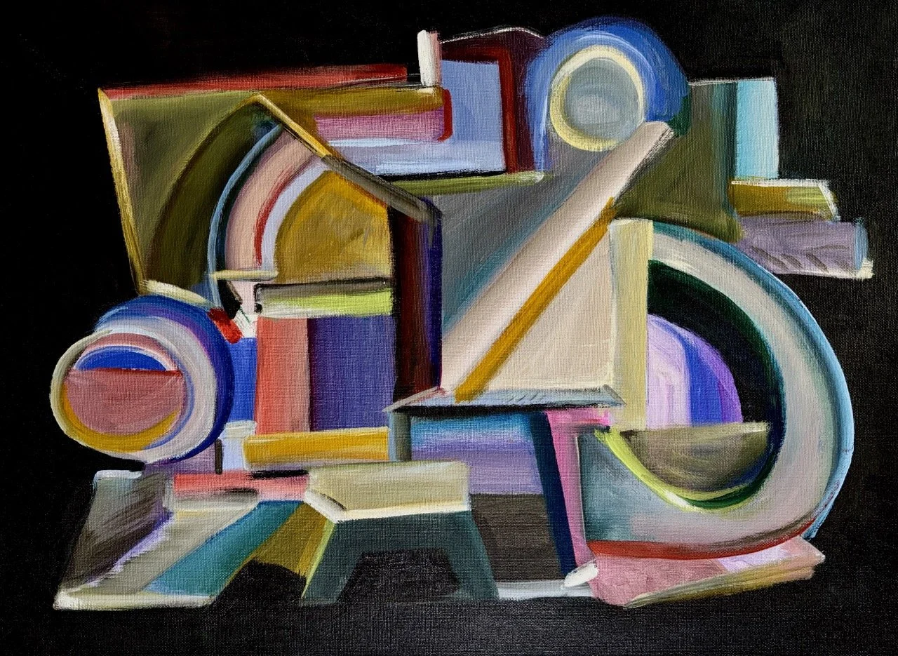 Suspended Abstraction #16 - Acrylic - 14x18" - 2025