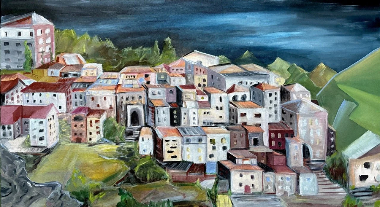 A Town In The Middle Of Nowhere - Acrylic - 20x36" - 2024