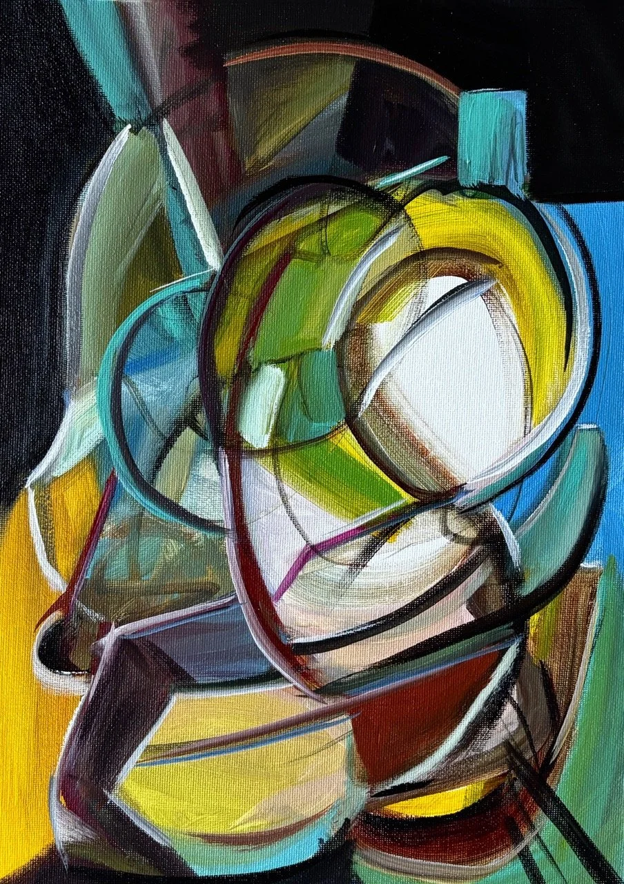 Suspended Abstraction #8 - Acrylic - 12x16" - 2025