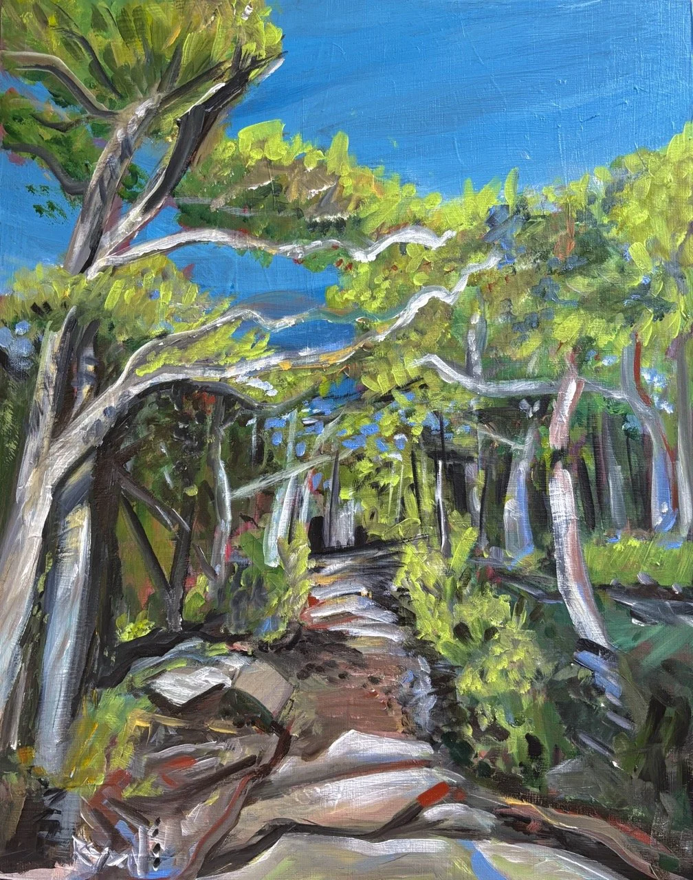 Gorham Mountain - Acrylic on Panel - 11x14" - 2024