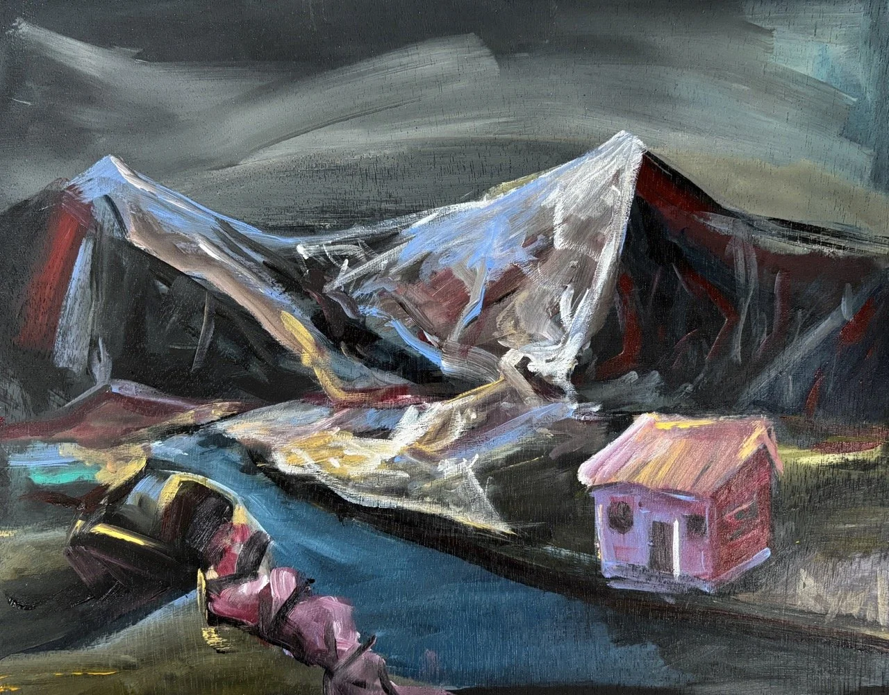 Fishin' Shack - Acrylic on Panel - 9x12" - 2024
