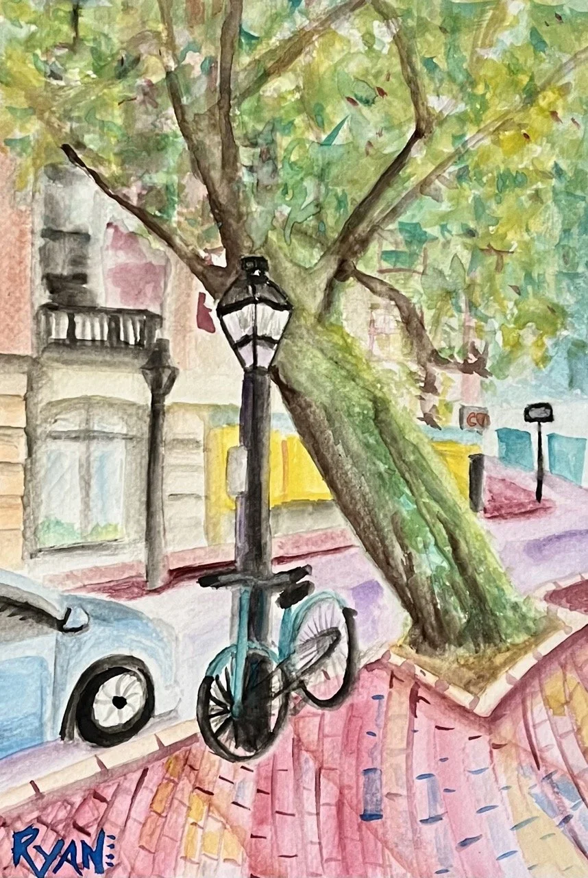The UPS Tree - Watercolor on Paper - 10x7" - 2023