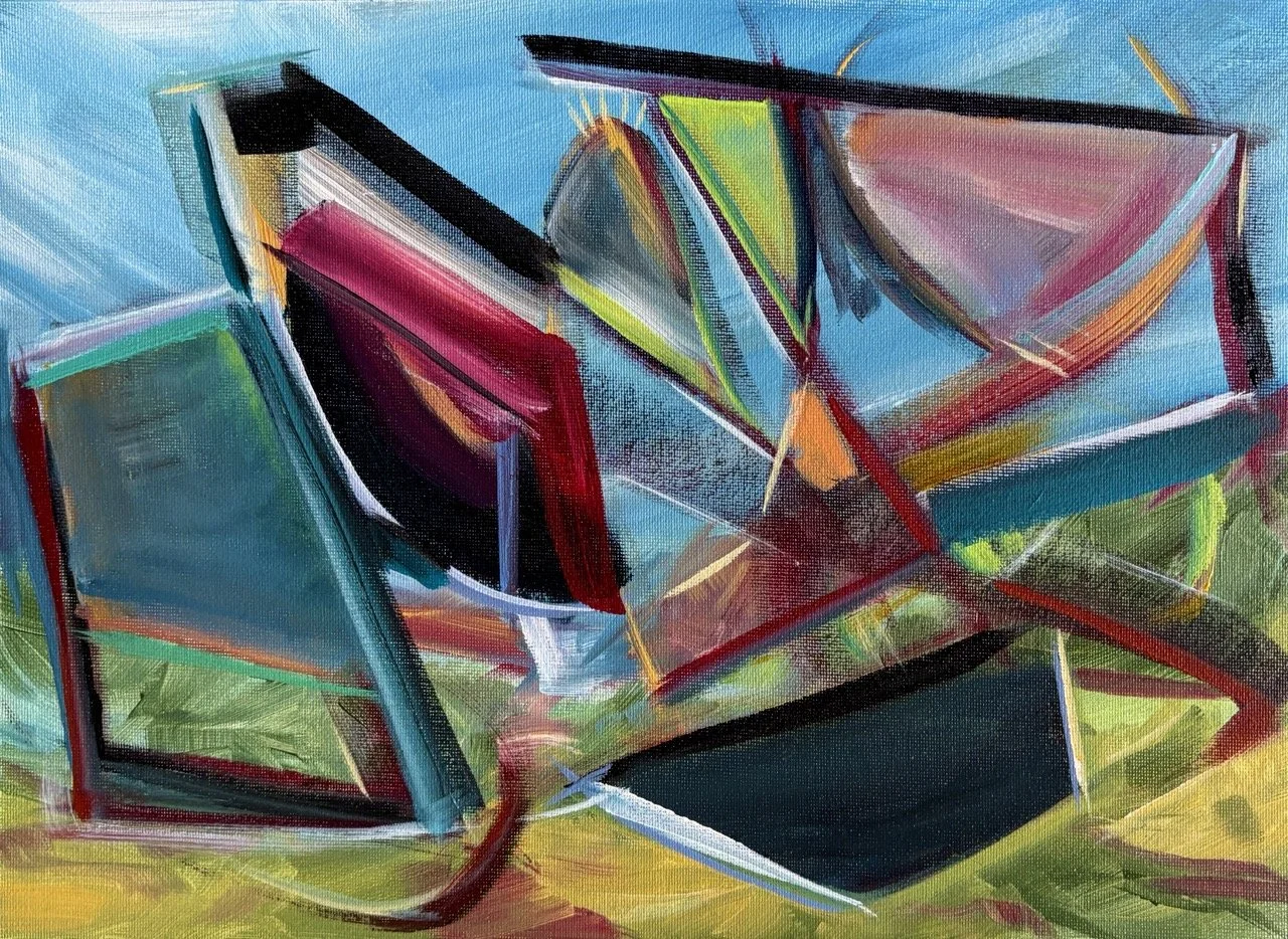Suspended Abstraction (Landscape) - Acrylic - 12x16" - 2024
