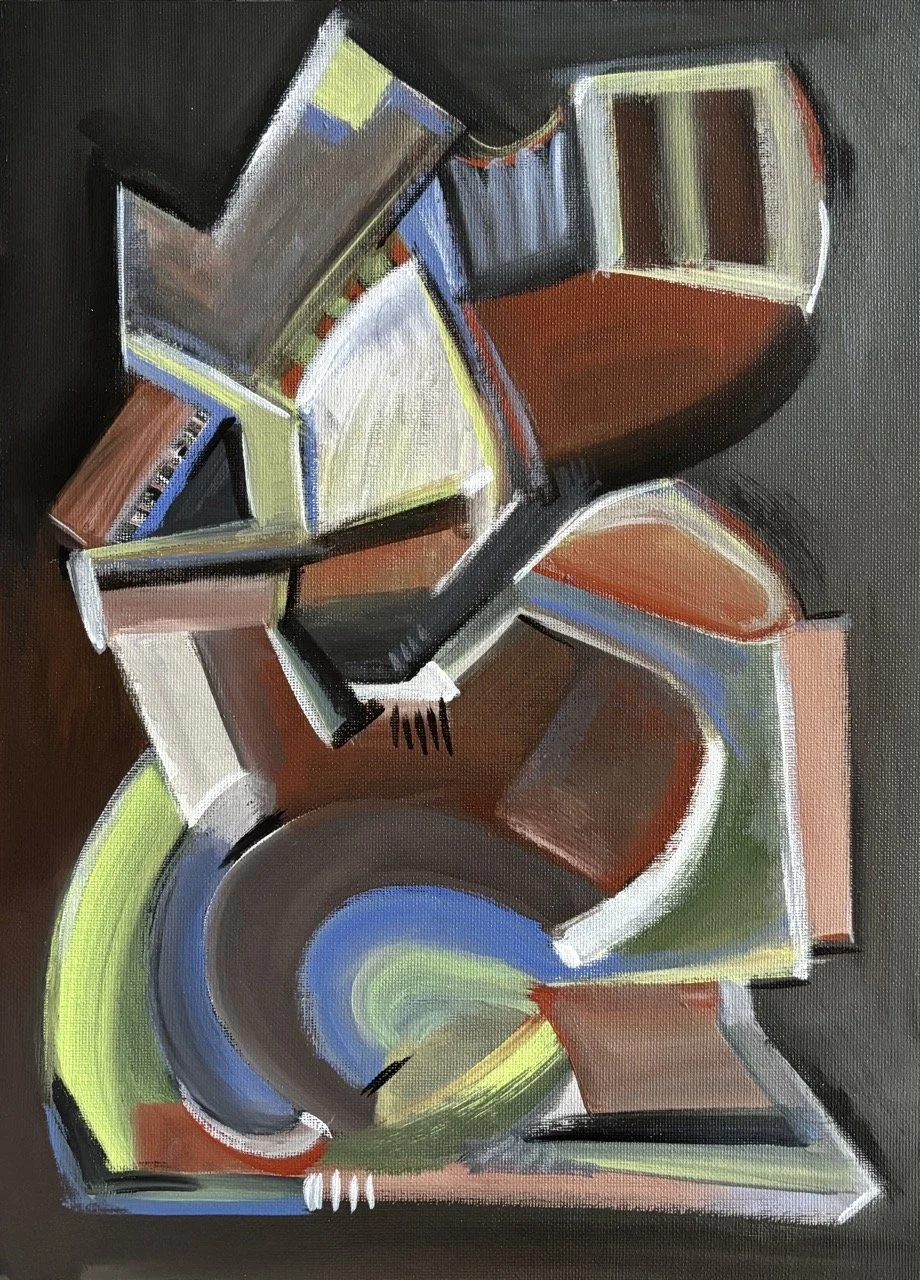 Suspended Abstraction #10 - Acrylic - 12x16" - 2025