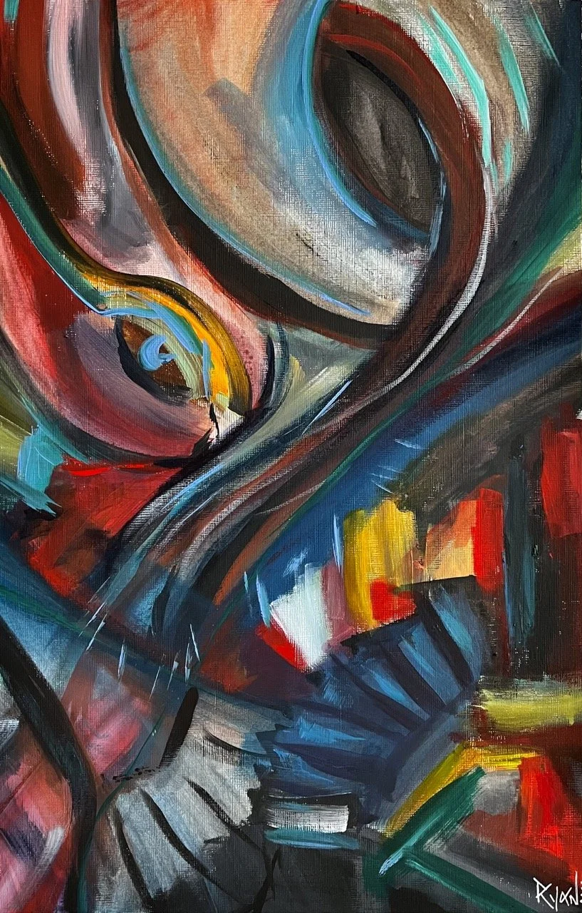Necessary Steps - Acrylic on Paper - 12x18" - 2023