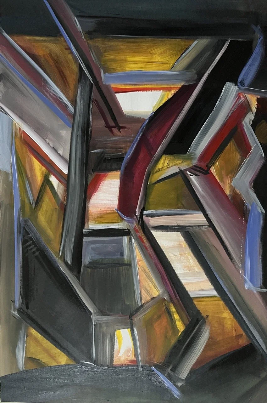 No Name #17 - Acrylic on Wood Panel - 12x18" - 2024