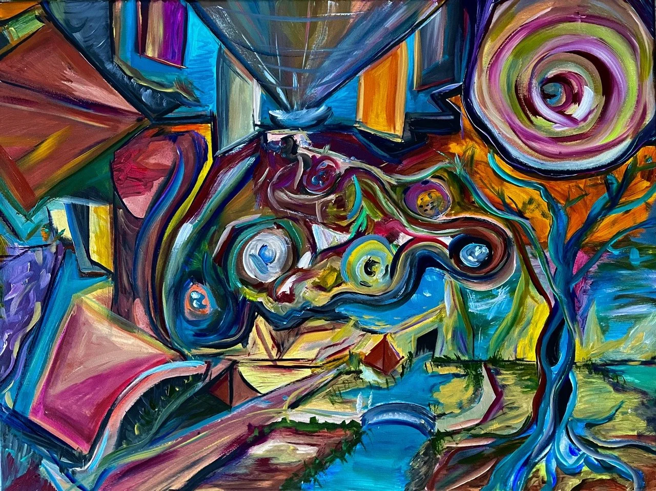 Perception In Real Time - Acrylic - 18x24" - 2023